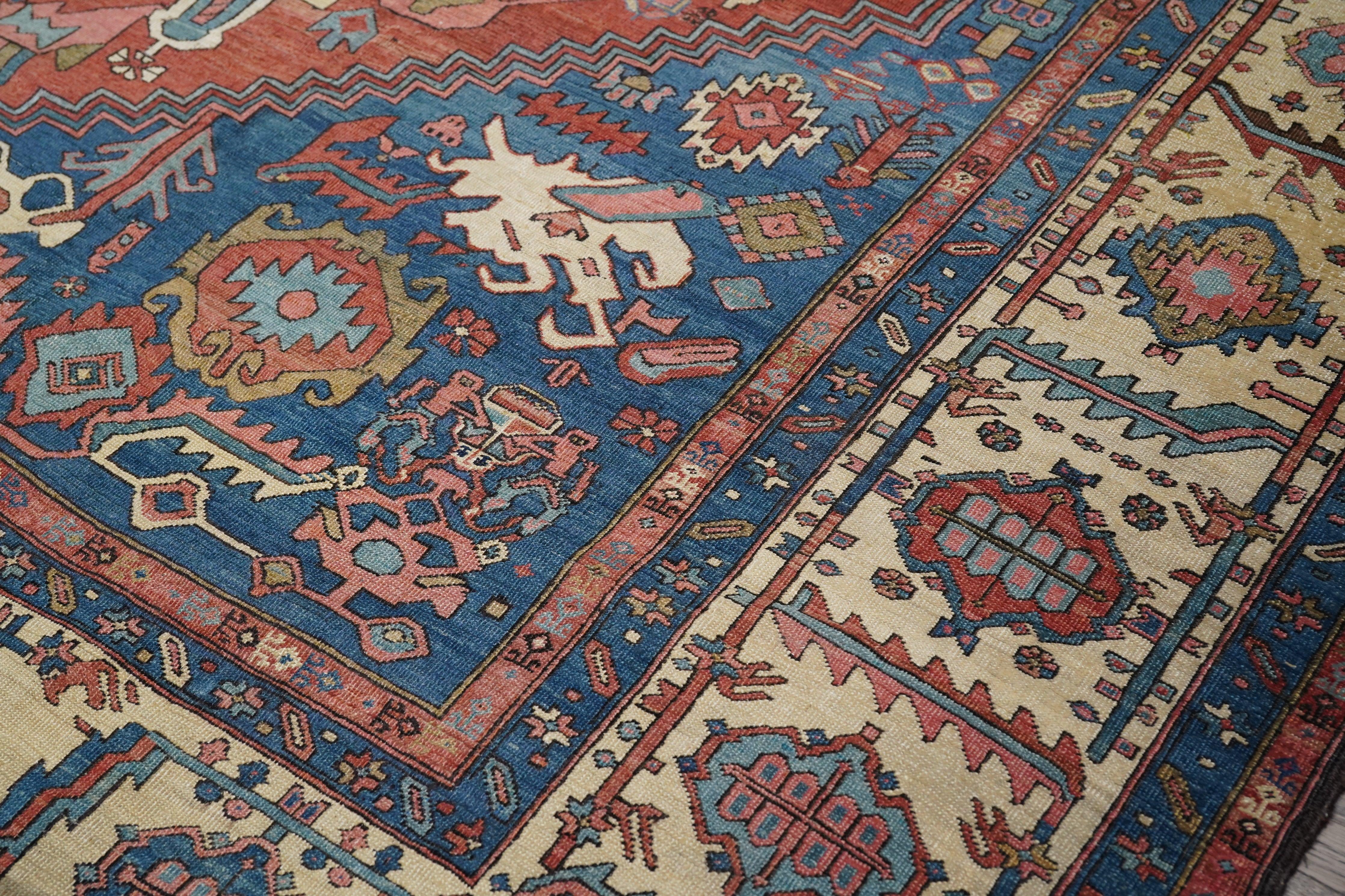 Antiker Serapi Bakhshyesh-Teppich 11'6'' x 18'6'' im Zustand „Gut“ im Angebot in New York, NY