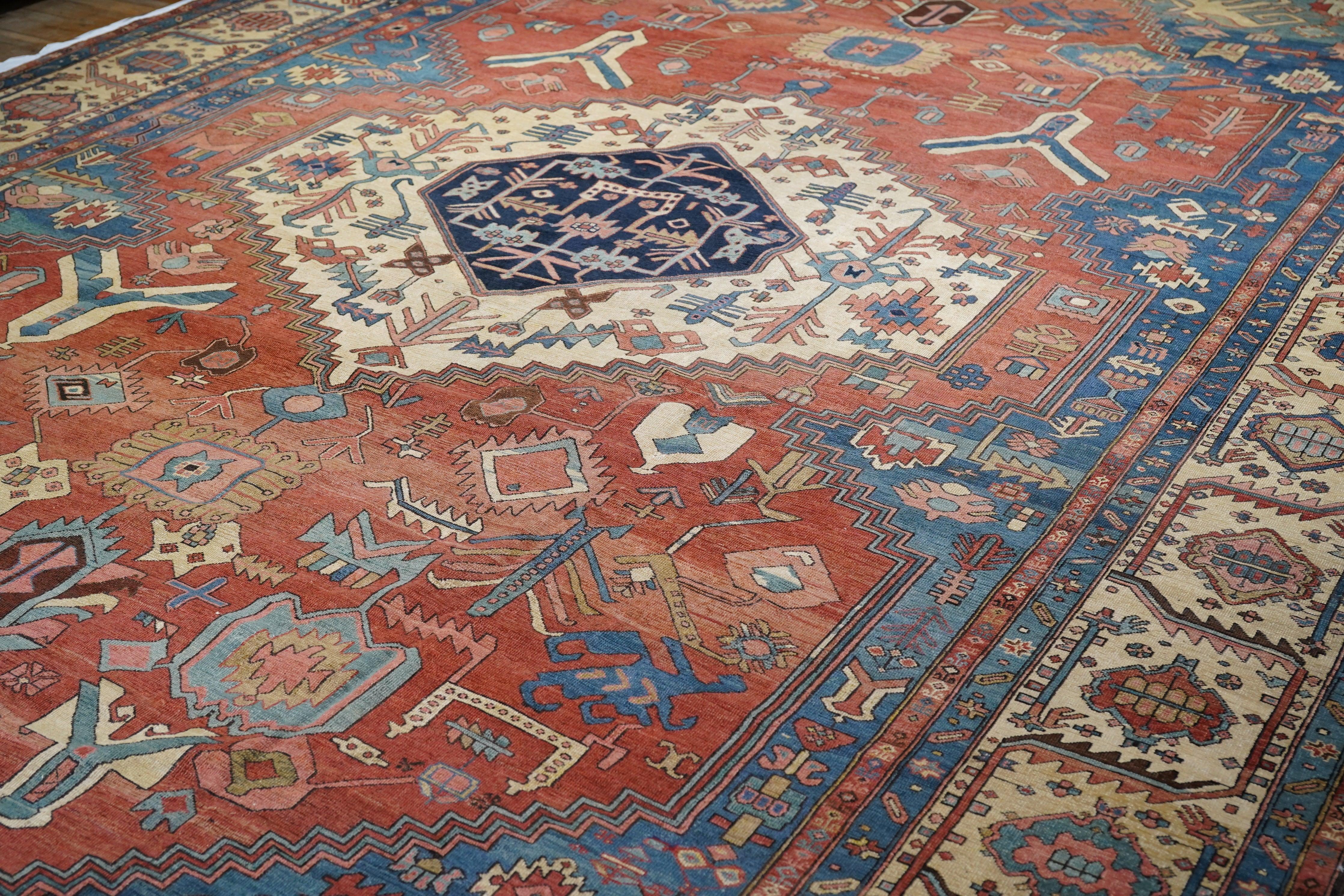 Antiker Serapi Bakhshyesh-Teppich 11'6'' x 18'6'' (19. Jahrhundert) im Angebot