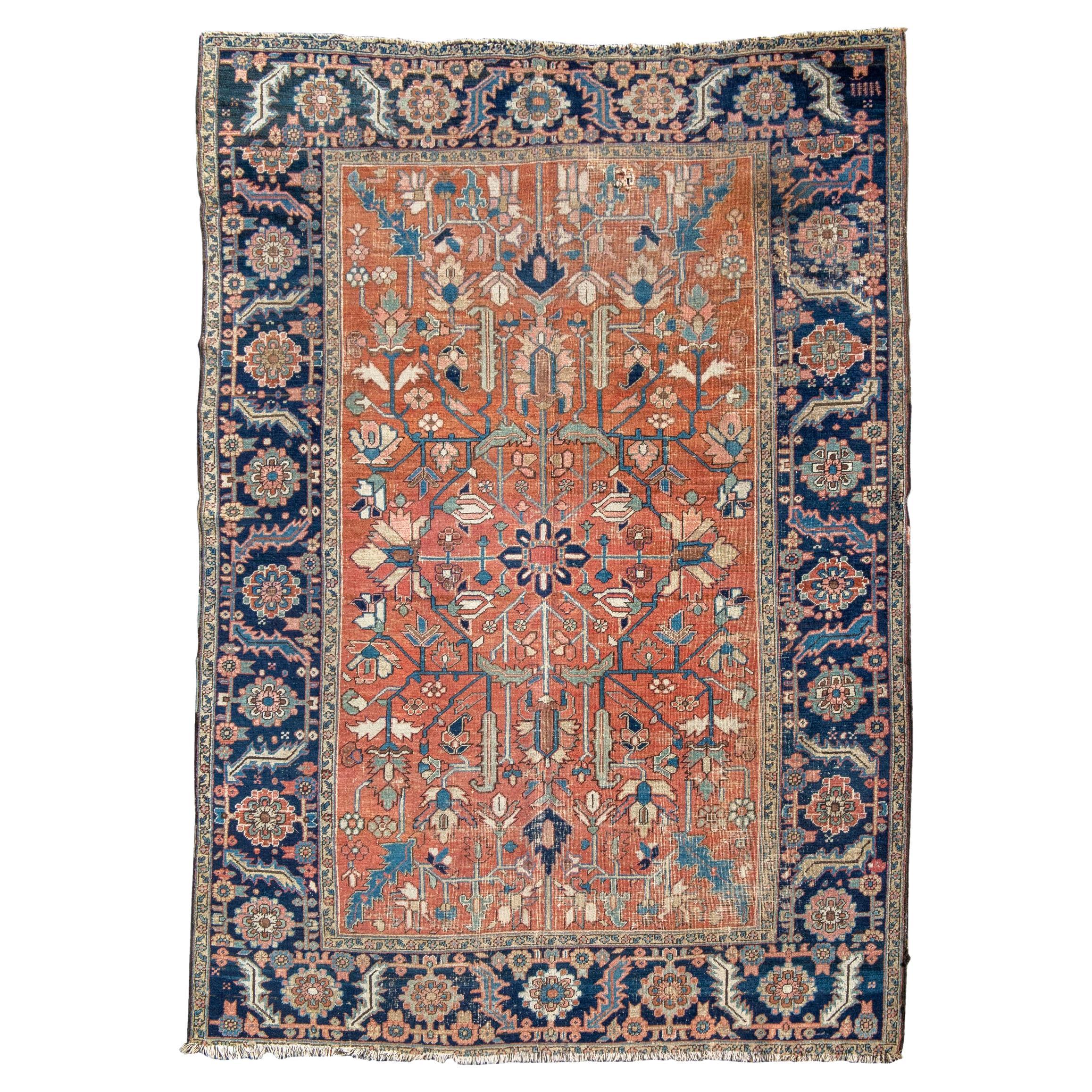 Antique Persian Bakhshaish Rug, Early 20th Century For Sale