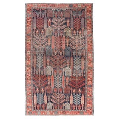 Alfombra Persa Antigua Bakhshaish con Diseño de Árbol y Sauce por Todas Partes