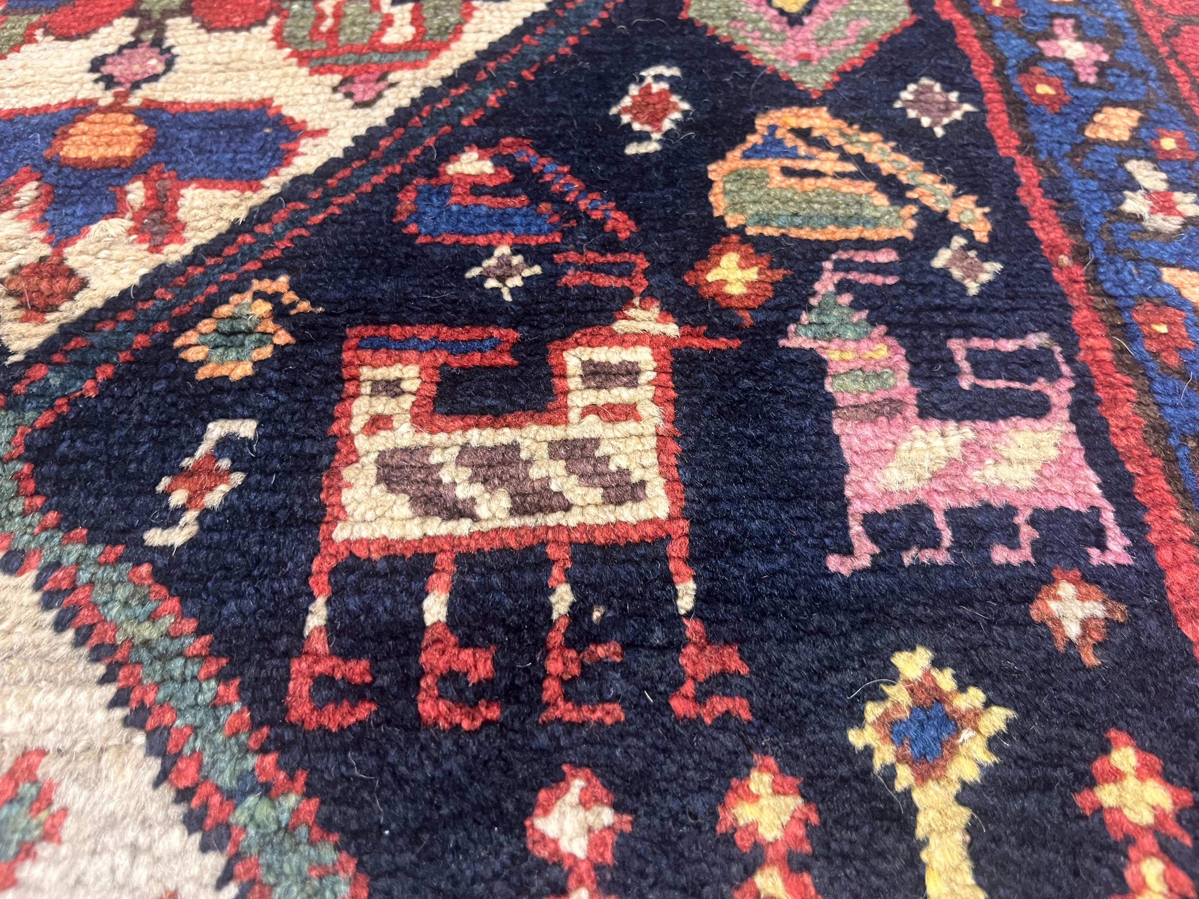 Antike persische Bakhshayesh lange Teppich 3'2