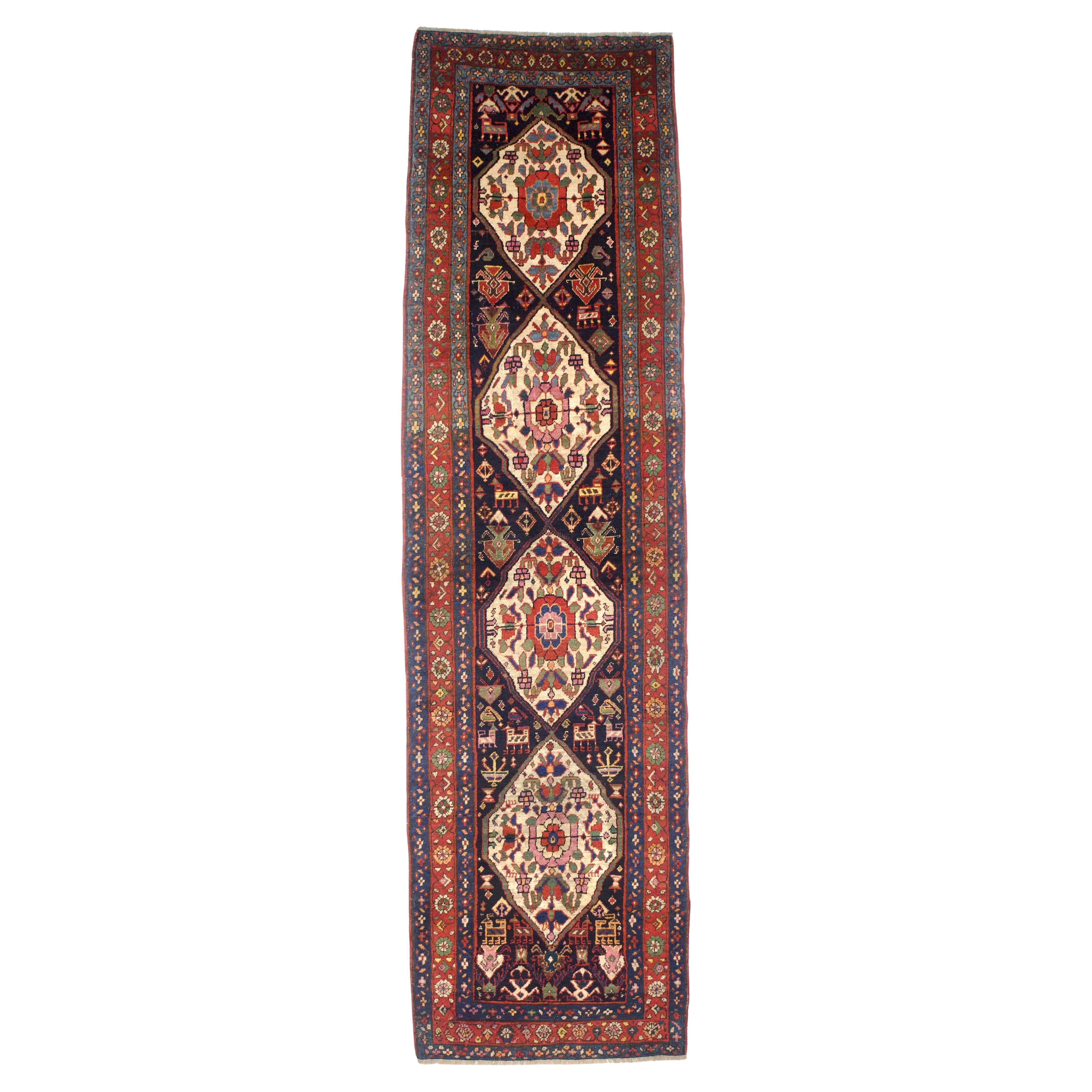 Antique Persian Bakhshayesh Long Rug 3'2" x 12’0"