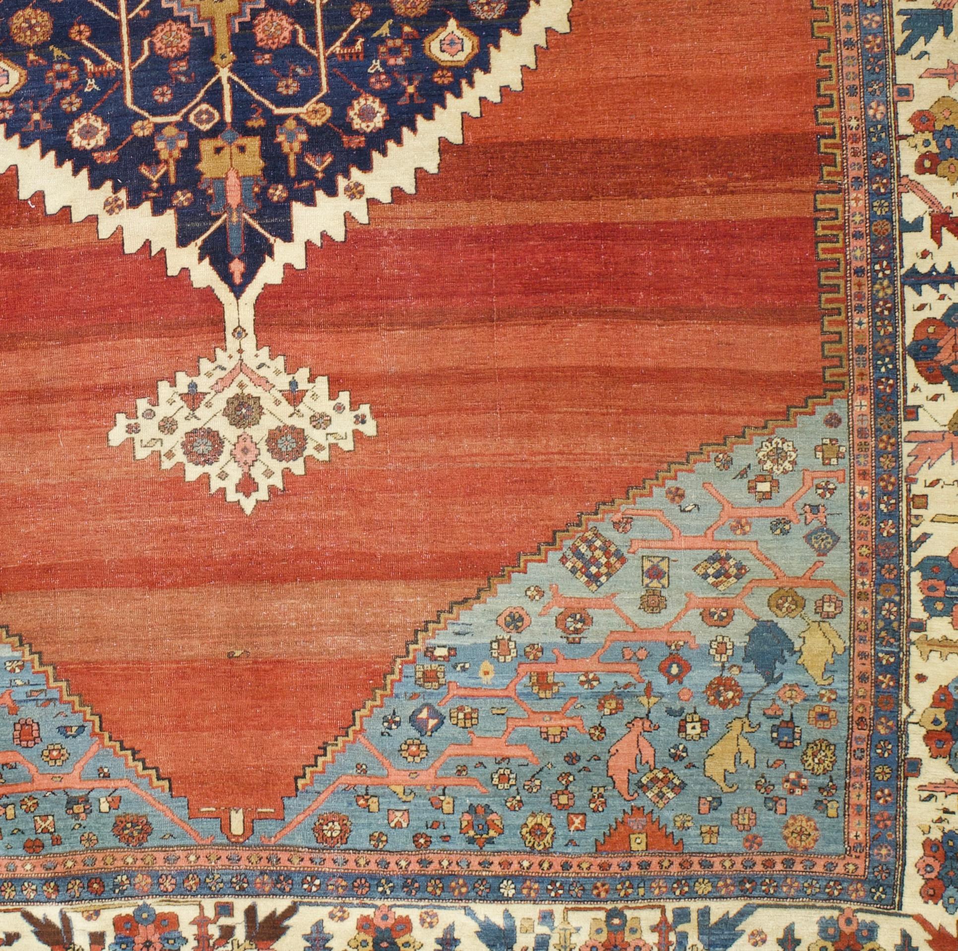 19th Century Antique Persian Bakhshayesh Rug 10'0