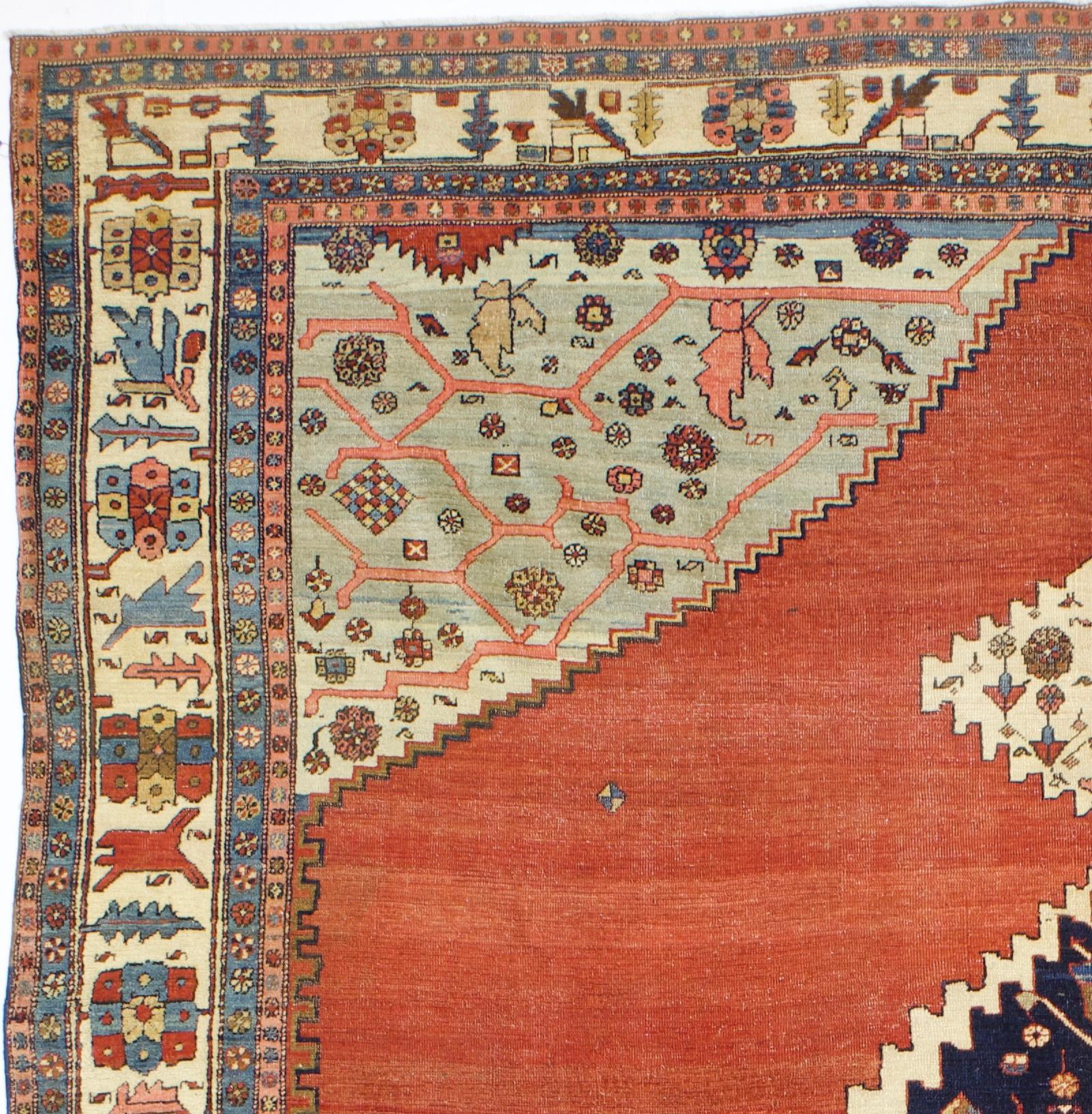 Wool Antique Persian Bakhshayesh Rug 10'0