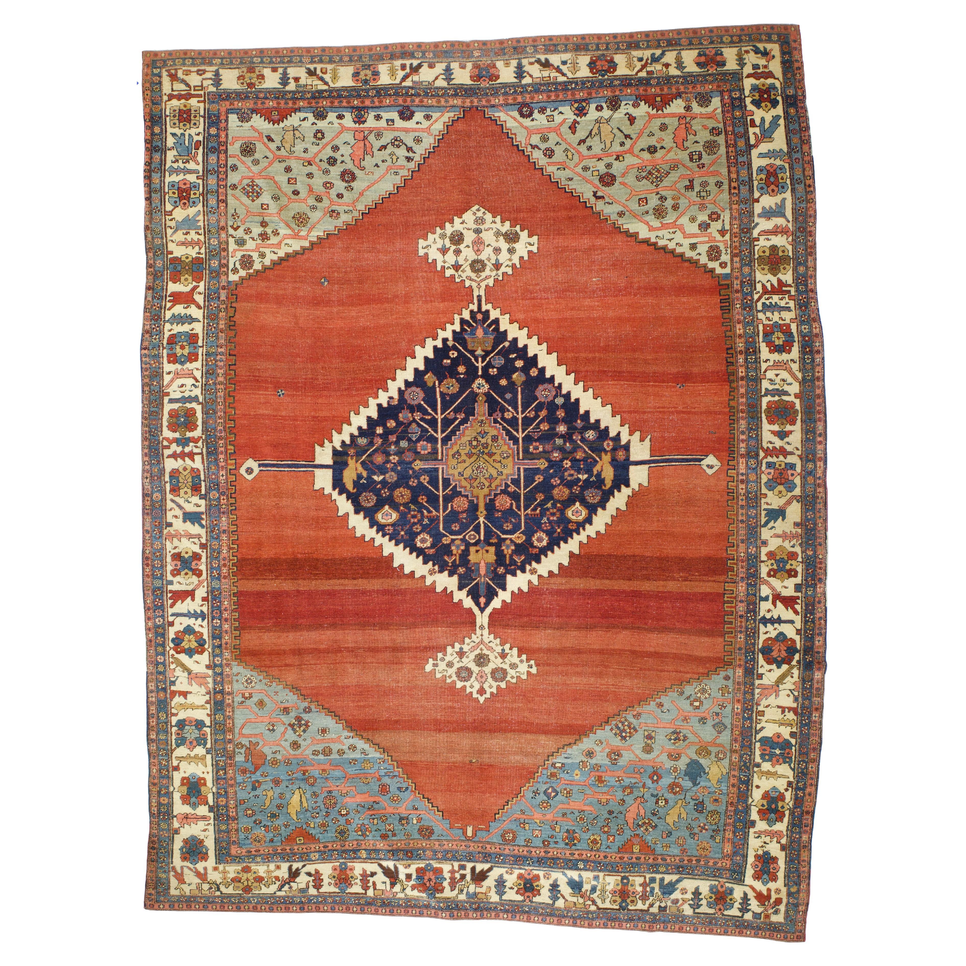 Alfombra persa antigua Bakhshayesh de 10'0" x 13'0