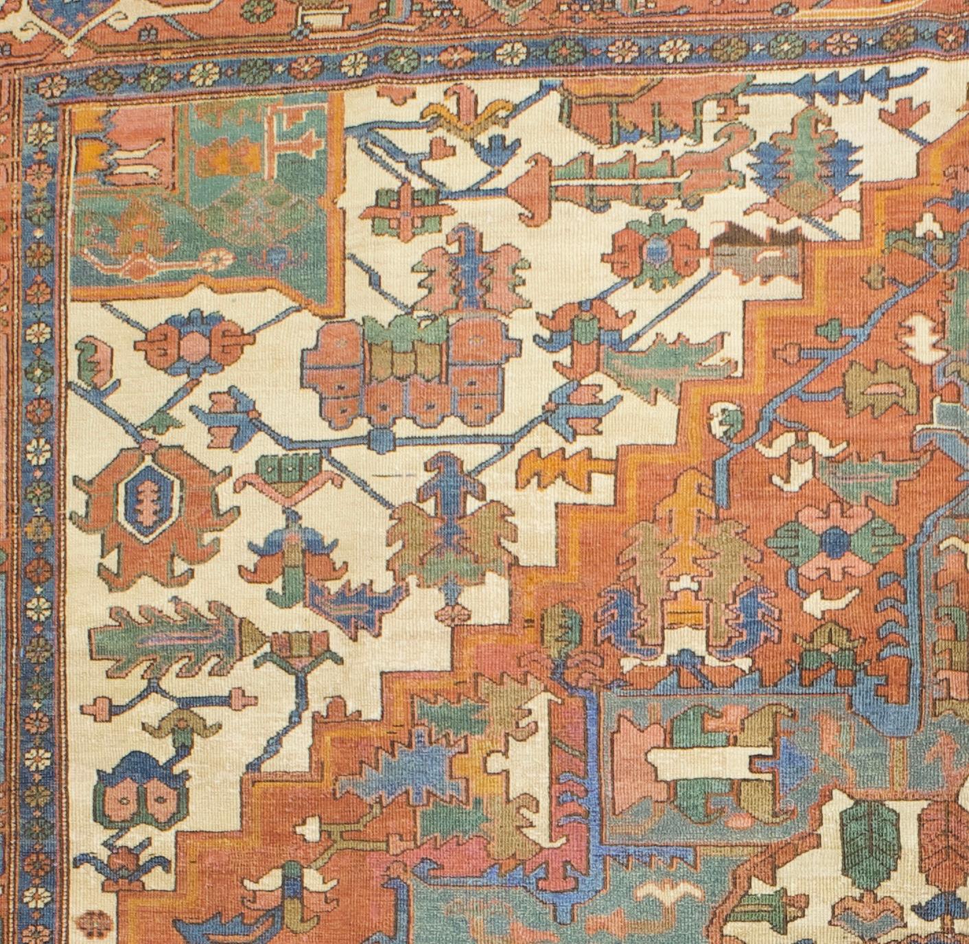 Antiker persischer Bakhshayesh Teppich 10'6