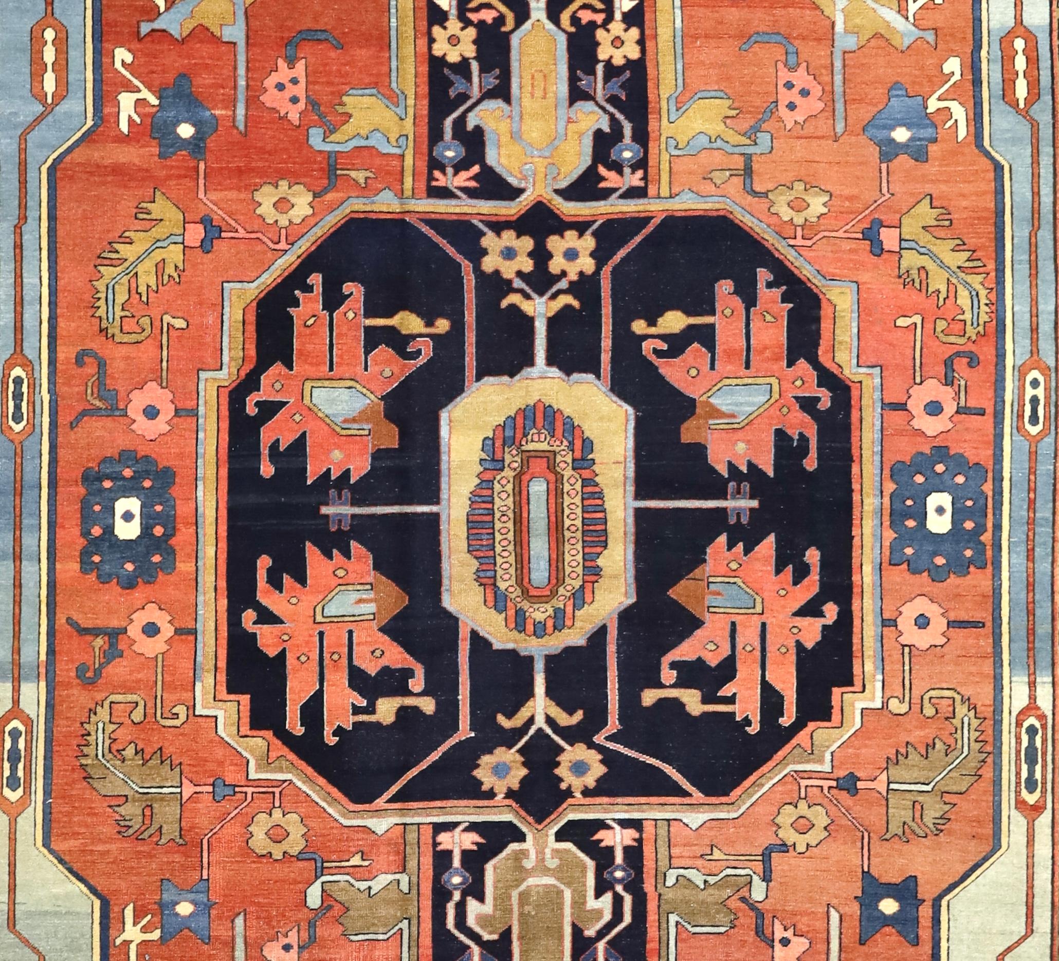 Antiker persischer Bakhshayesh-Teppich 9'5