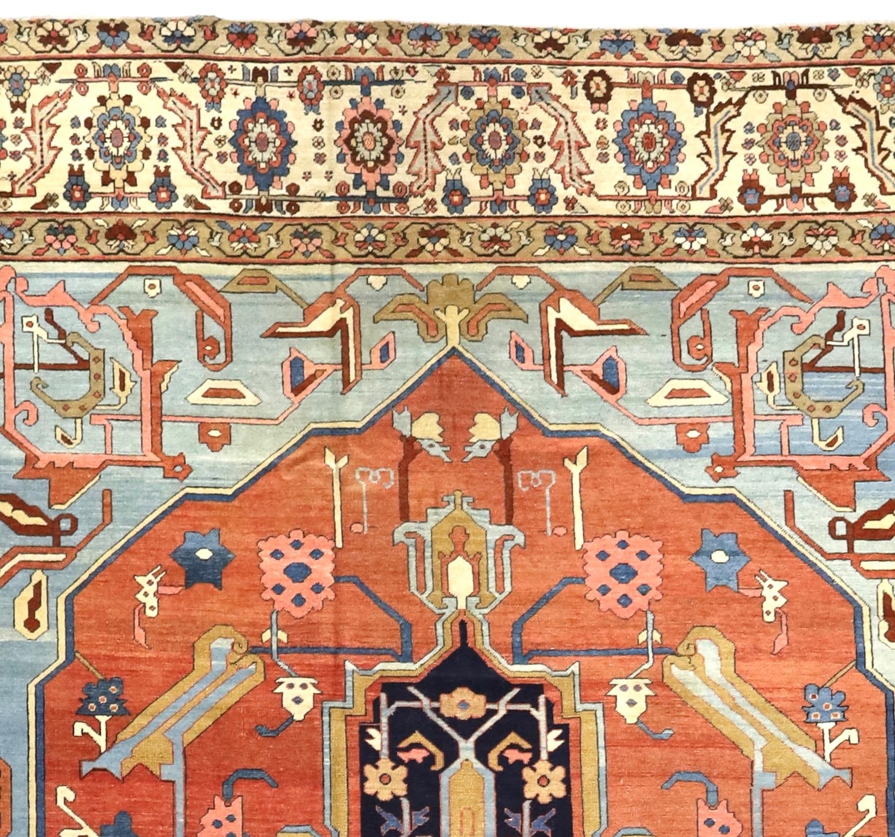 Antiker persischer Bakhshayesh-Teppich 9'5