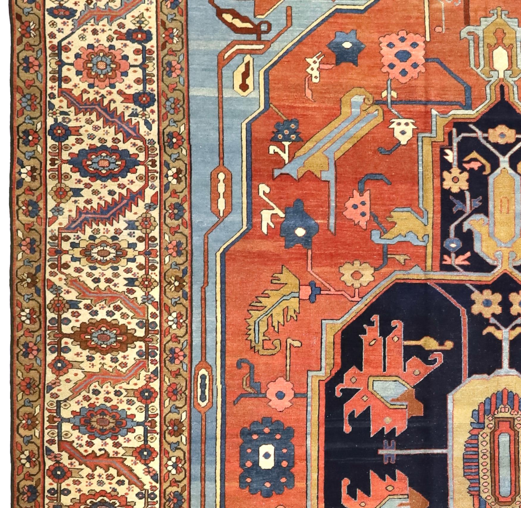 Antiker persischer Bakhshayesh-Teppich 9'5