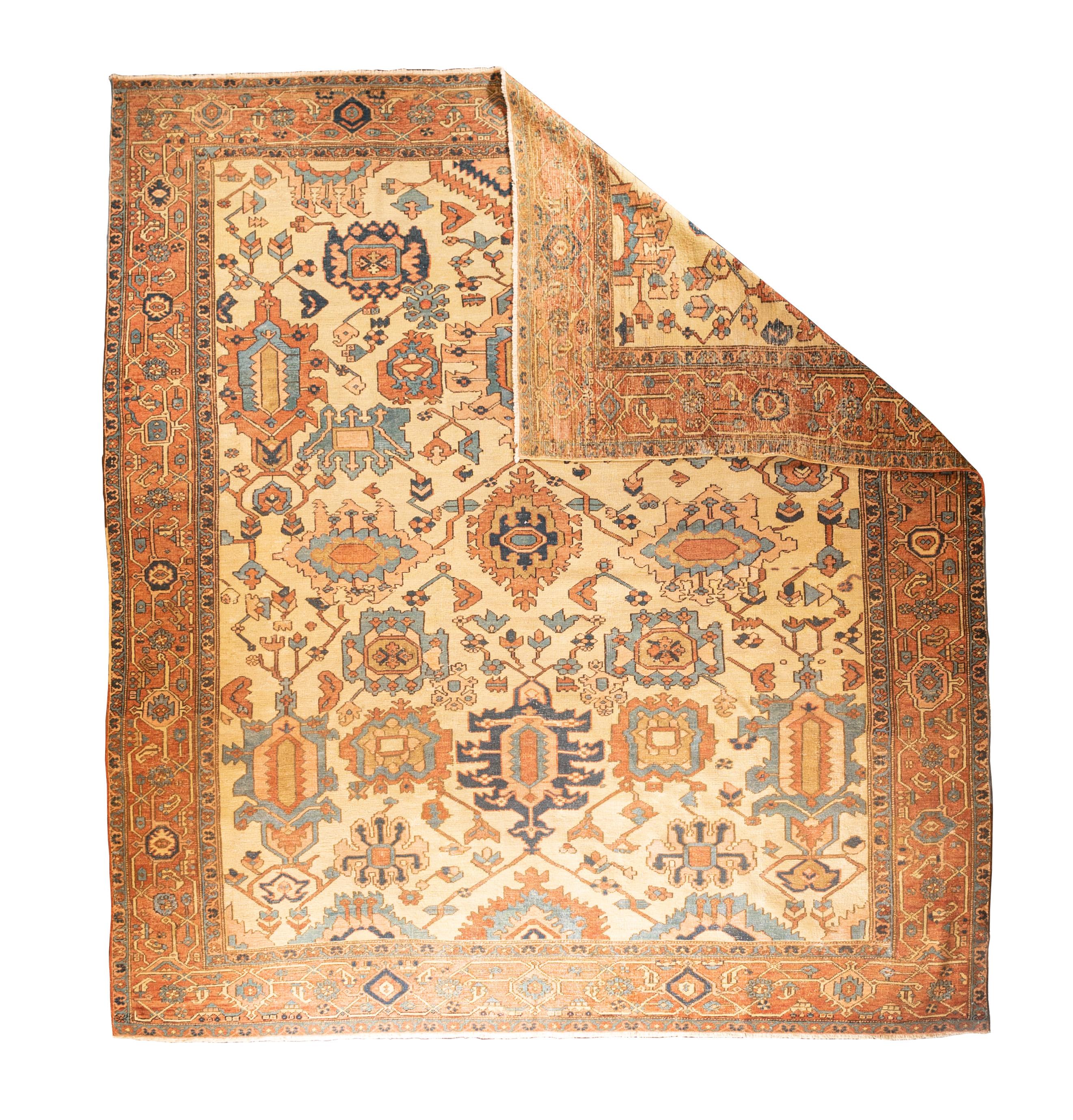 Antiker persischer Bakhshayesh-Teppich 9'6
