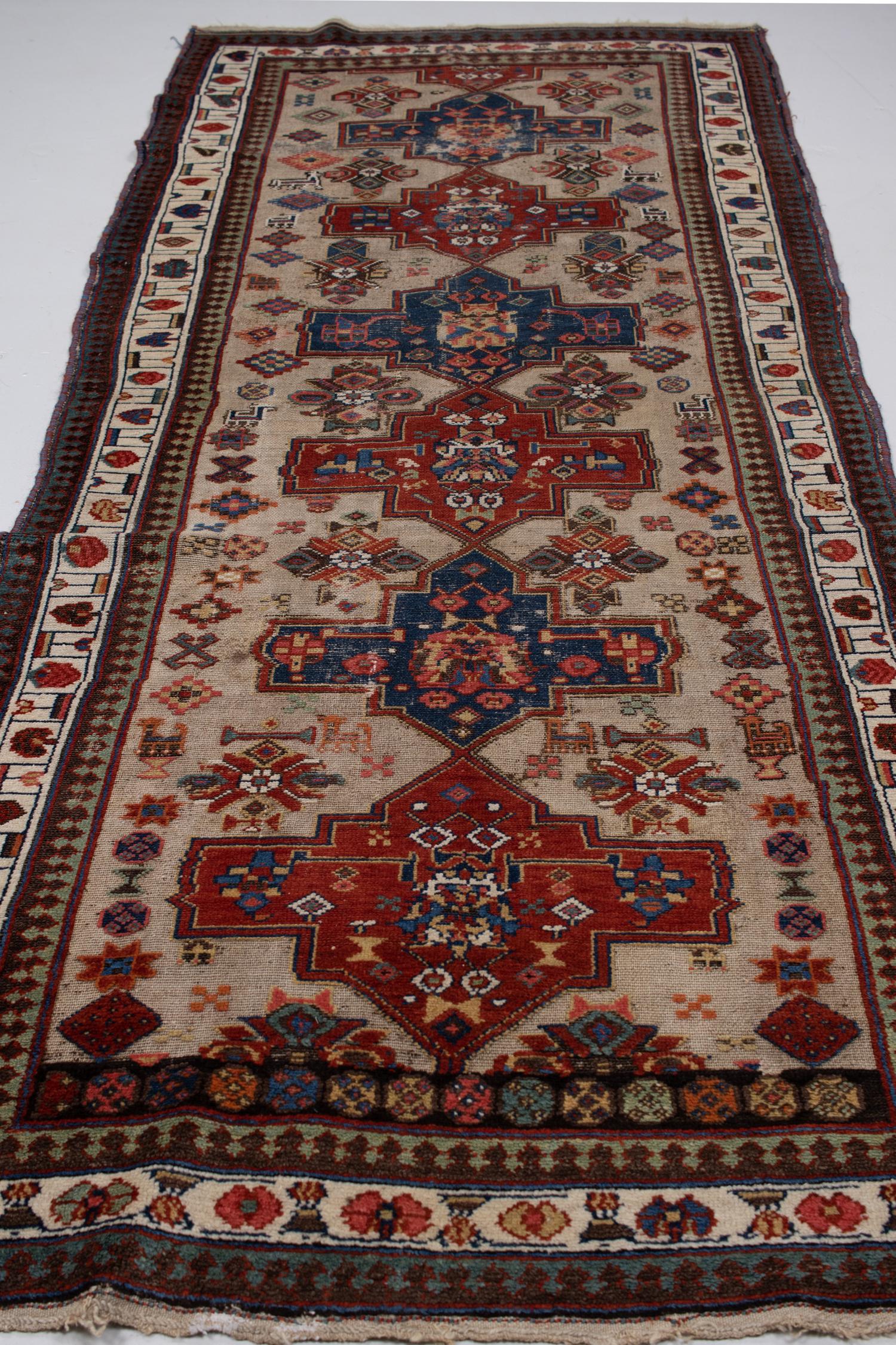Antique Persian Bakhshayesh Runner Rug For Sale 1