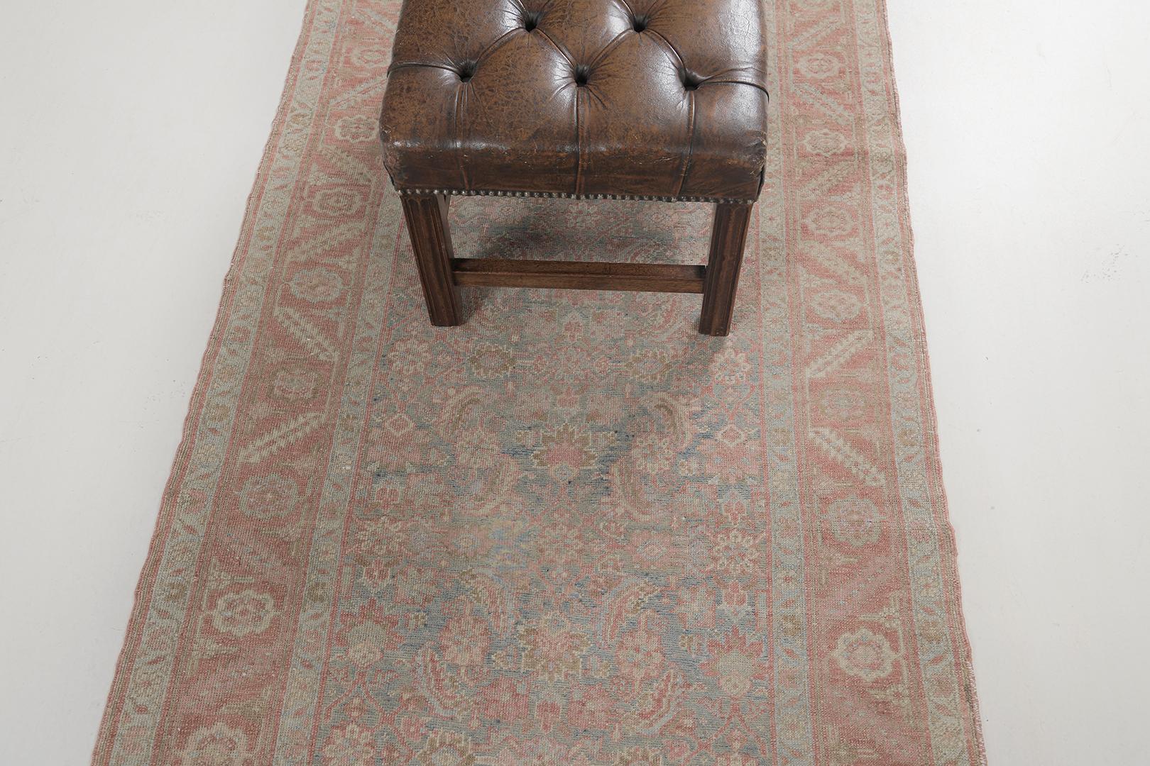 Early 20th Century Antique Persian Bakhsyayesh by Mehraban Rugs For Sale