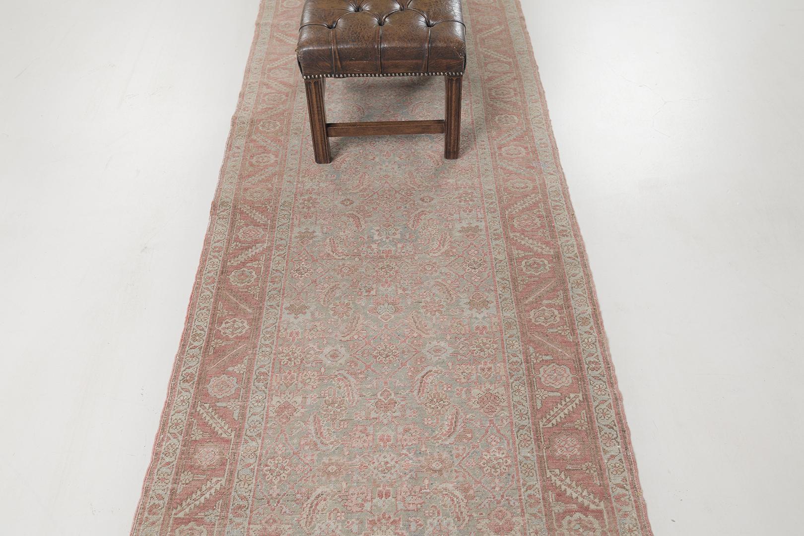 Wool Antique Persian Bakhsyayesh by Mehraban Rugs For Sale