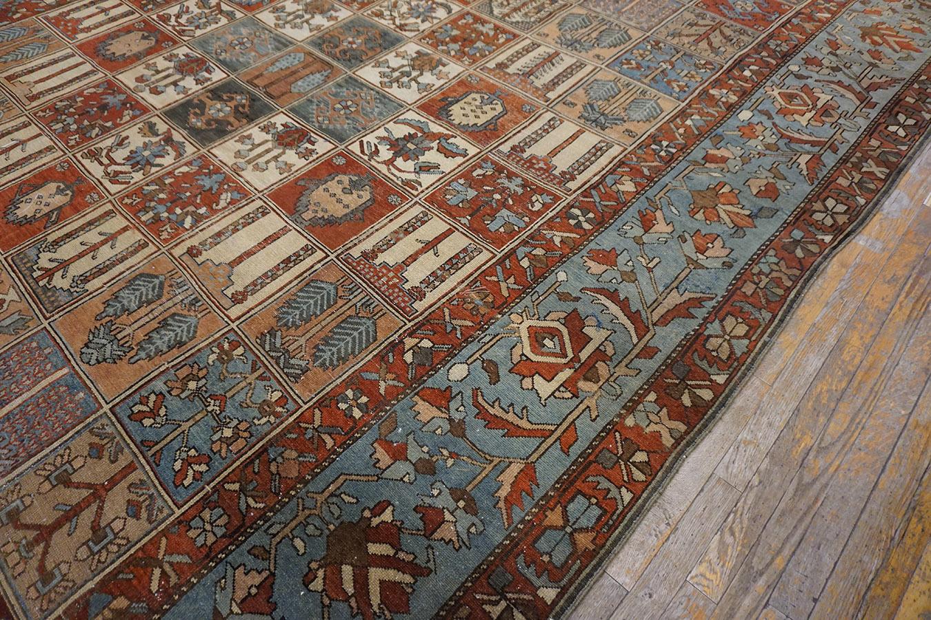 Antiker persischer Bakhtiar-Teppich  10' 4