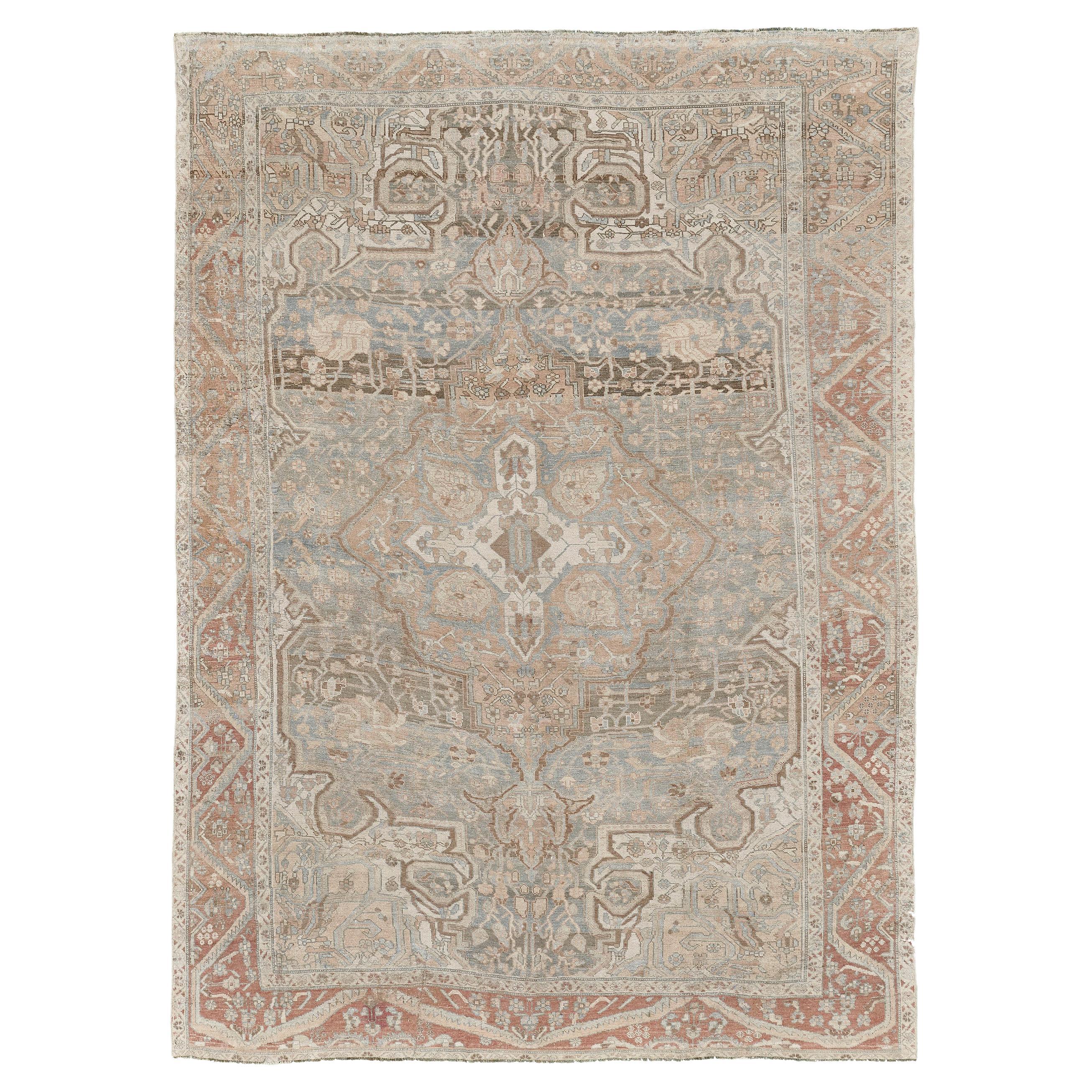 Antique Persian Bakhtiar Rug For Sale