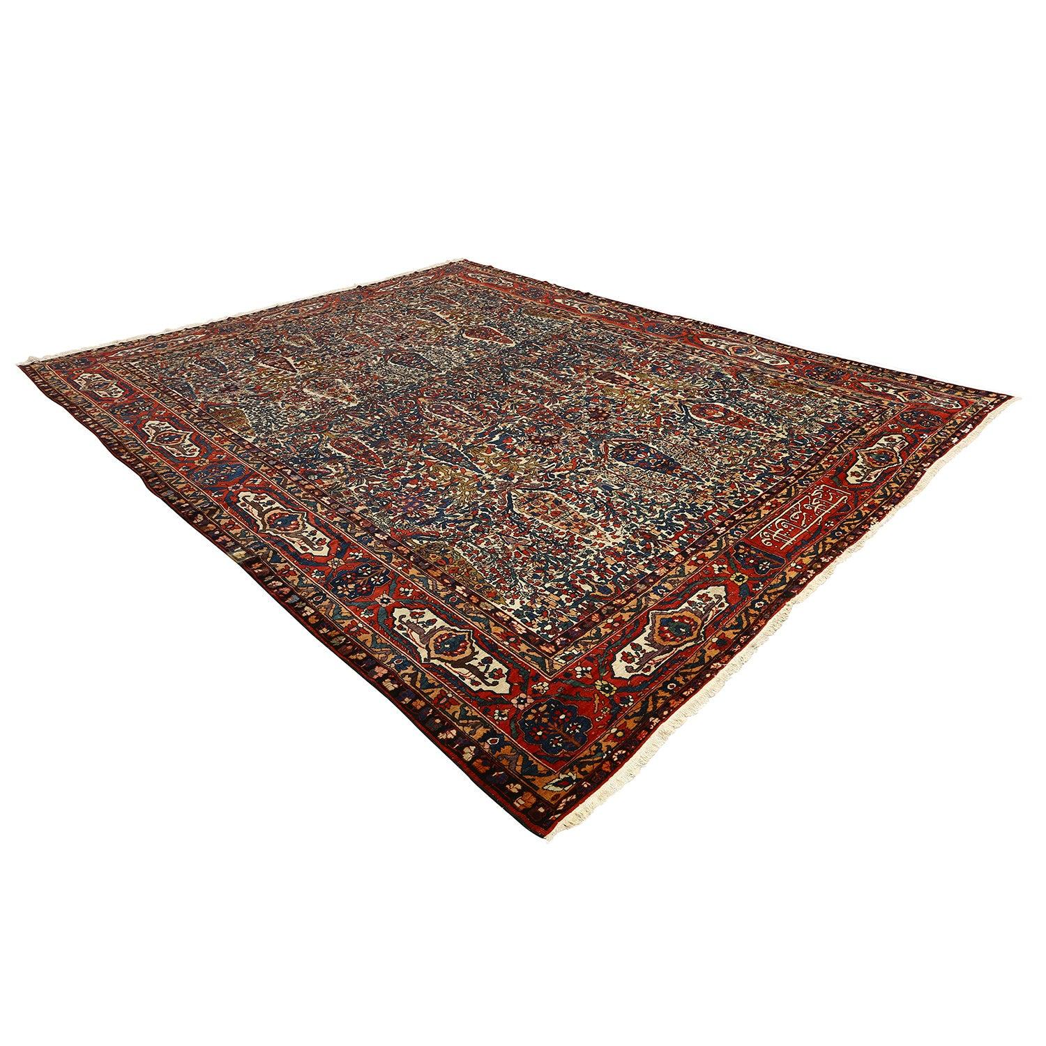 Noué à la main Tapis persan ancien Bakhtiar - Taille : 19'6 X 14'10 en vente