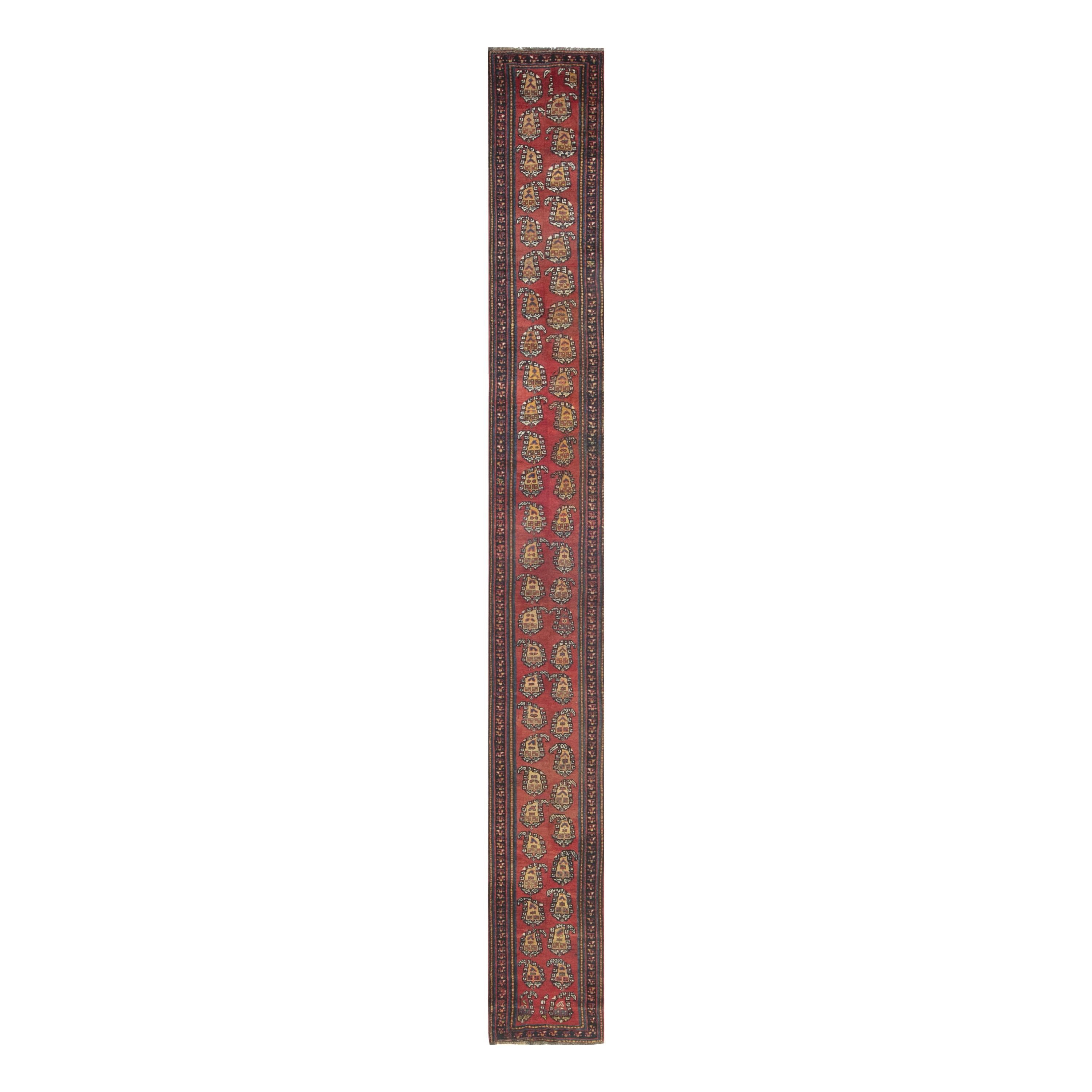 Fragment de tapis de couloir persan Bakhtiari ancien