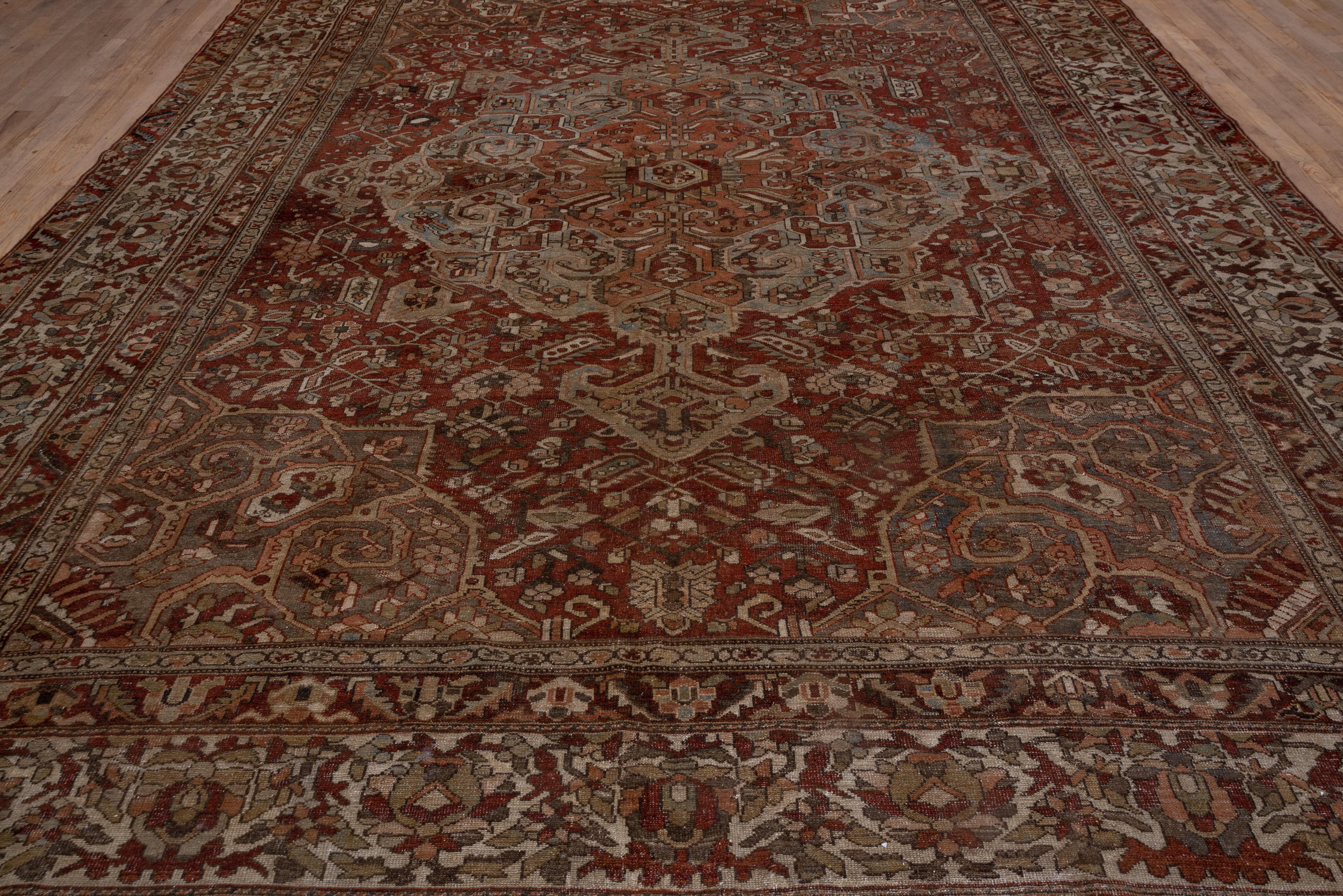 Heriz Serapi Antique Persian Bakhtiari Carpet, circa 1920s For Sale