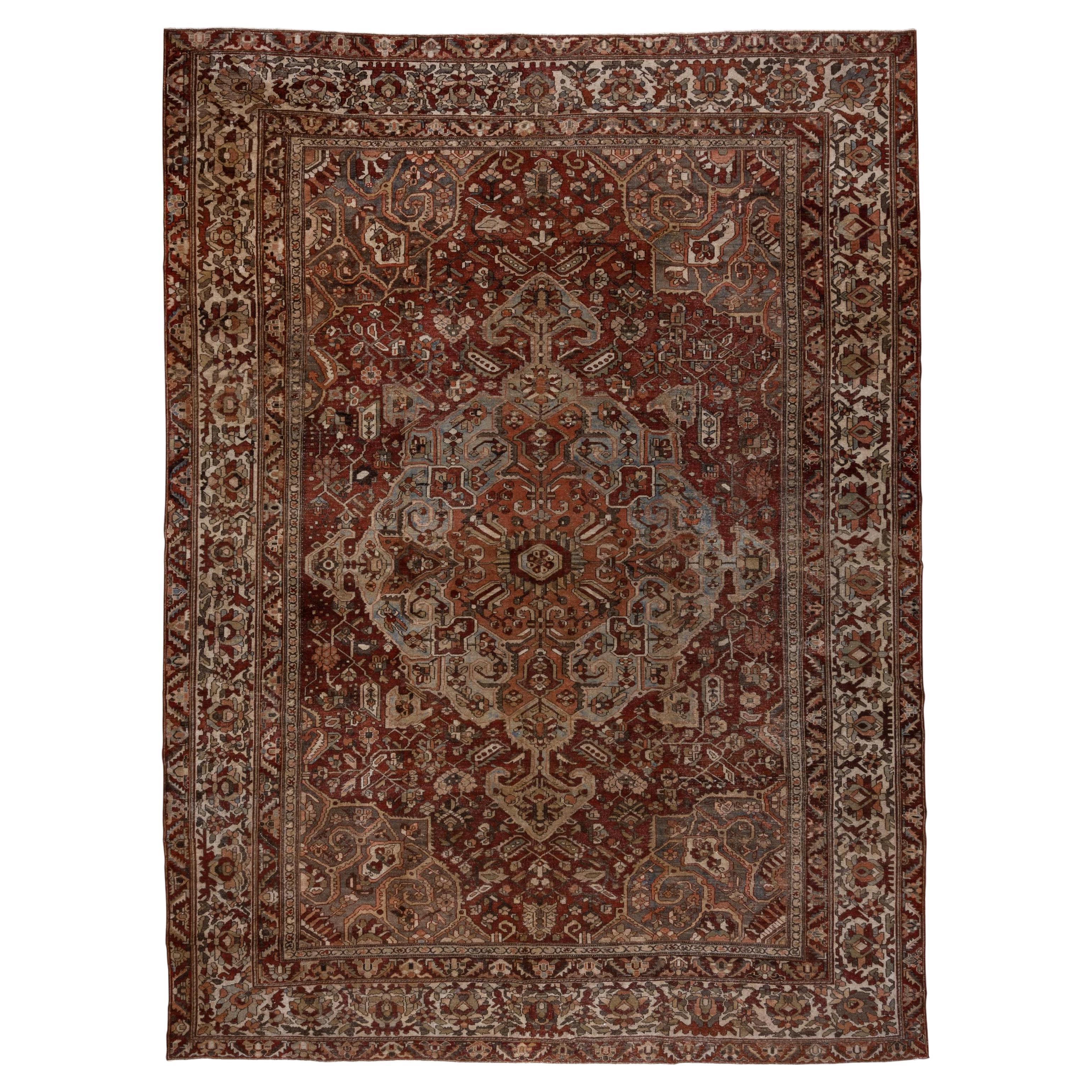 Antique Persian Bakhtiari Carpet, circa 1920s