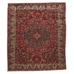 Antique Persian Bakhtiari Carpet with Traditional Style