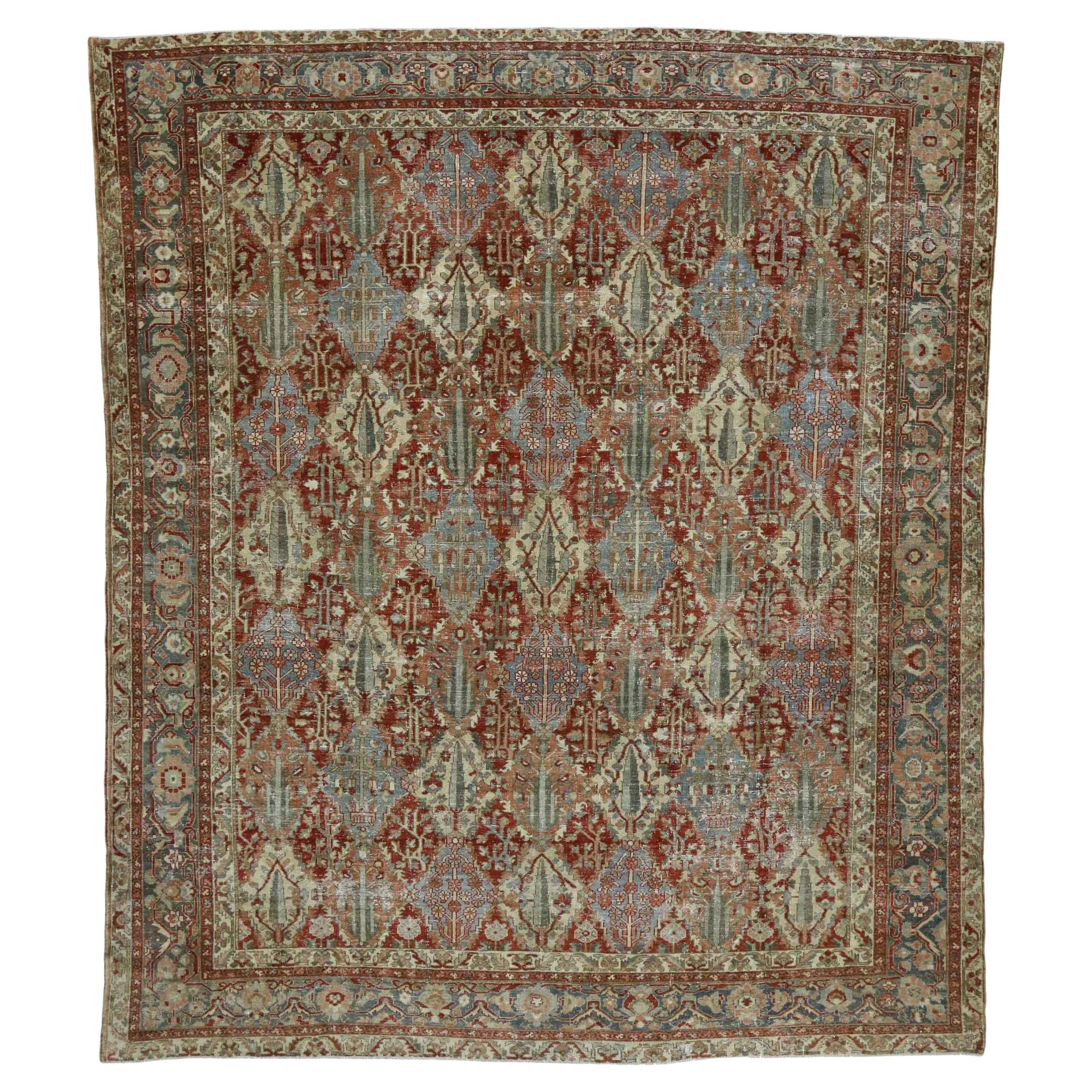 Antiker persischer Bakhtiari-Teppich in Zimmergröße im Angebot
