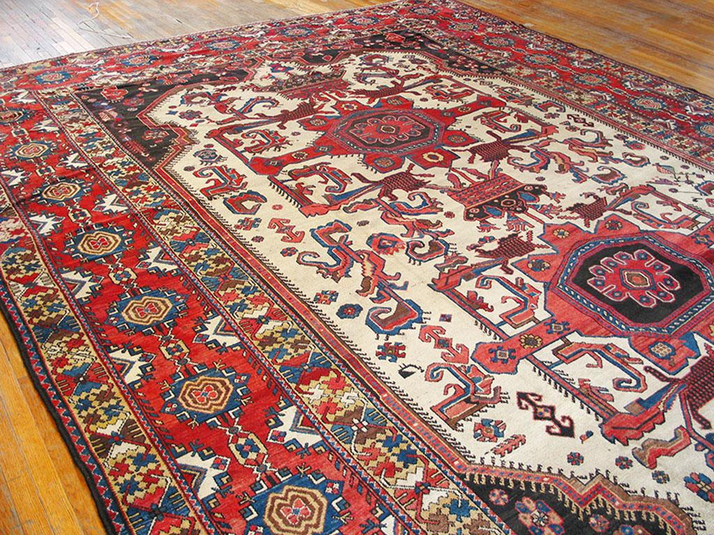 Antique Persian Bakhtiari Rug 12' 6