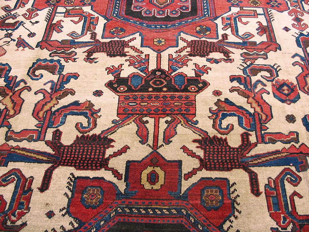 Wool Antique Persian Bakhtiari Rug 12' 6