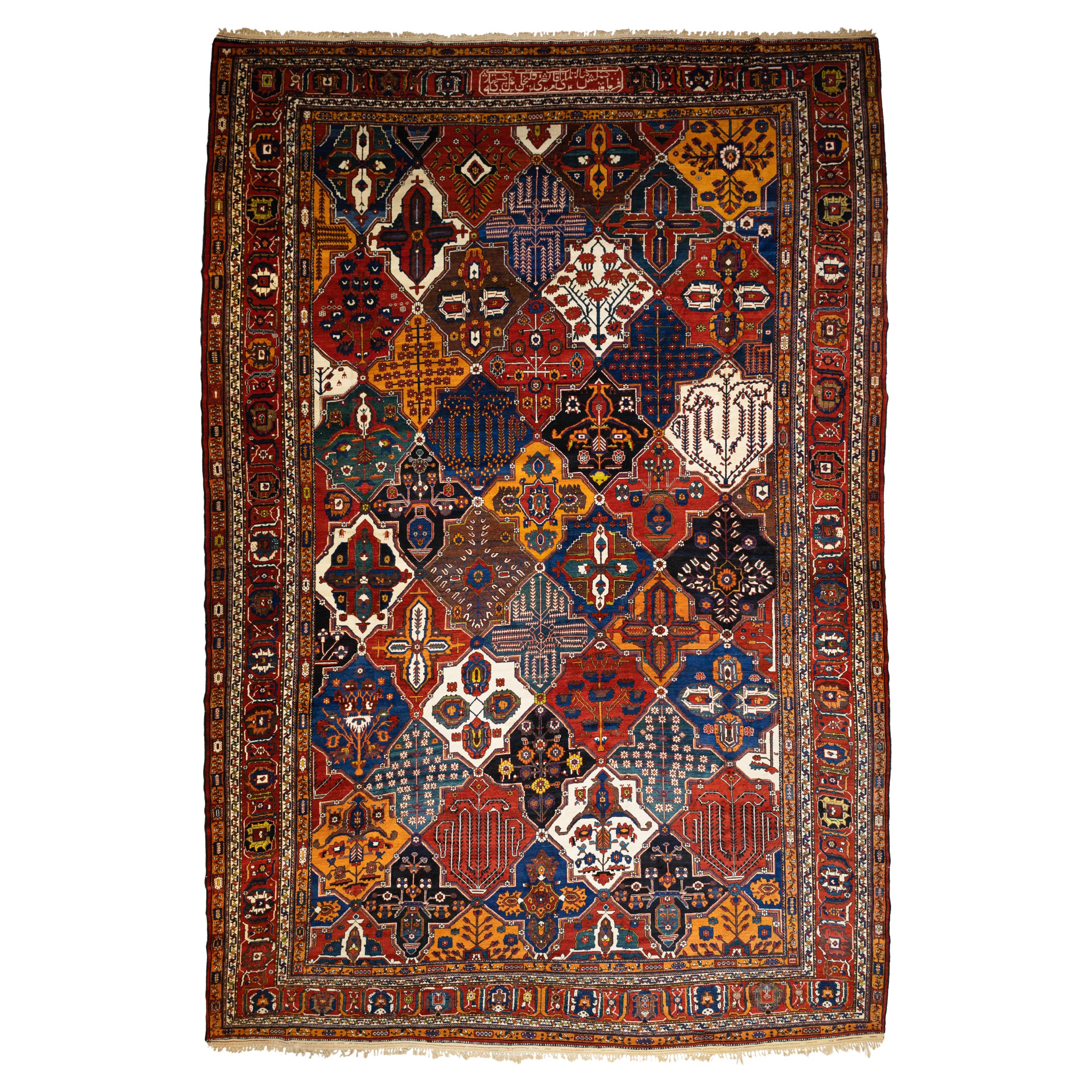 Antiker persischer Bakhtiari Teppich 13'6 x 20'5