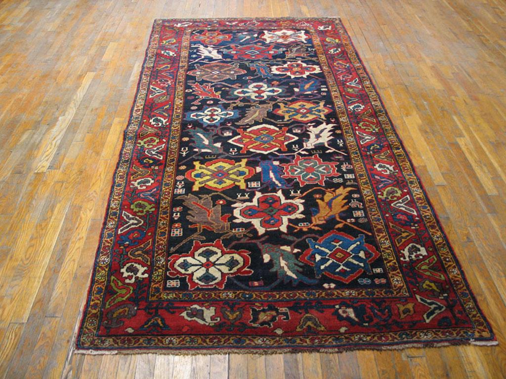 Hand-Knotted Late 19th Century Persian Bakhtiari Carpet ( 4'8