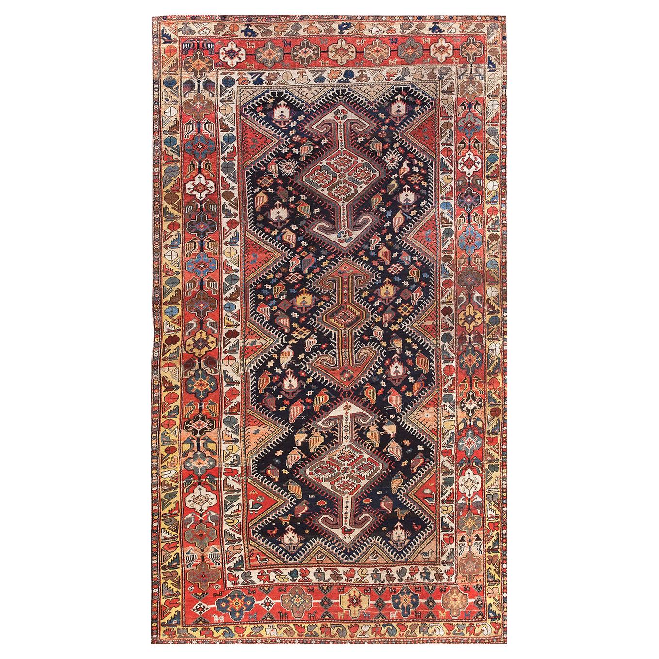 Antique Persian Bakhtiari Rug 6' 6" x 11' 10" For Sale