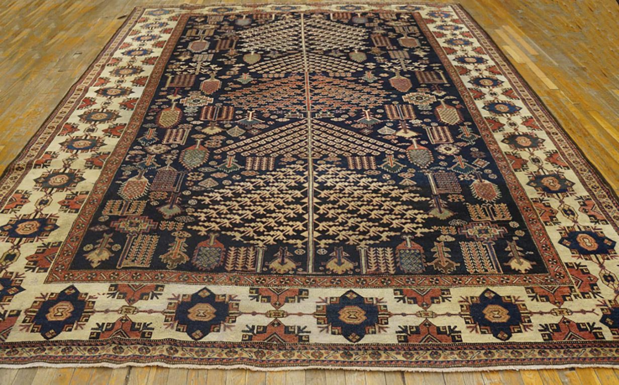 Antique Persian Bakhtiai rug, size: 9'4