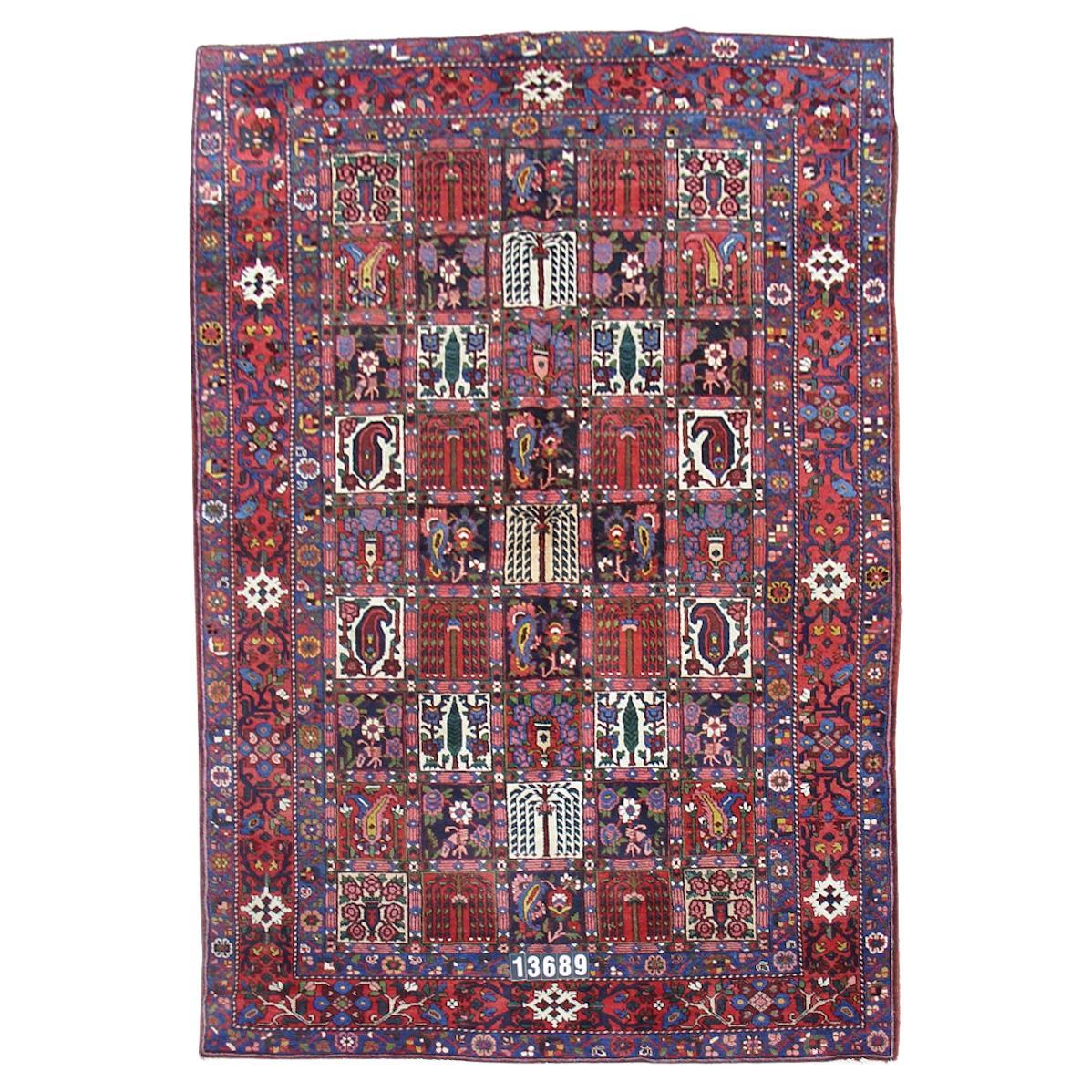 Ancien tapis persan Bakhtiari, début du 20e siècle