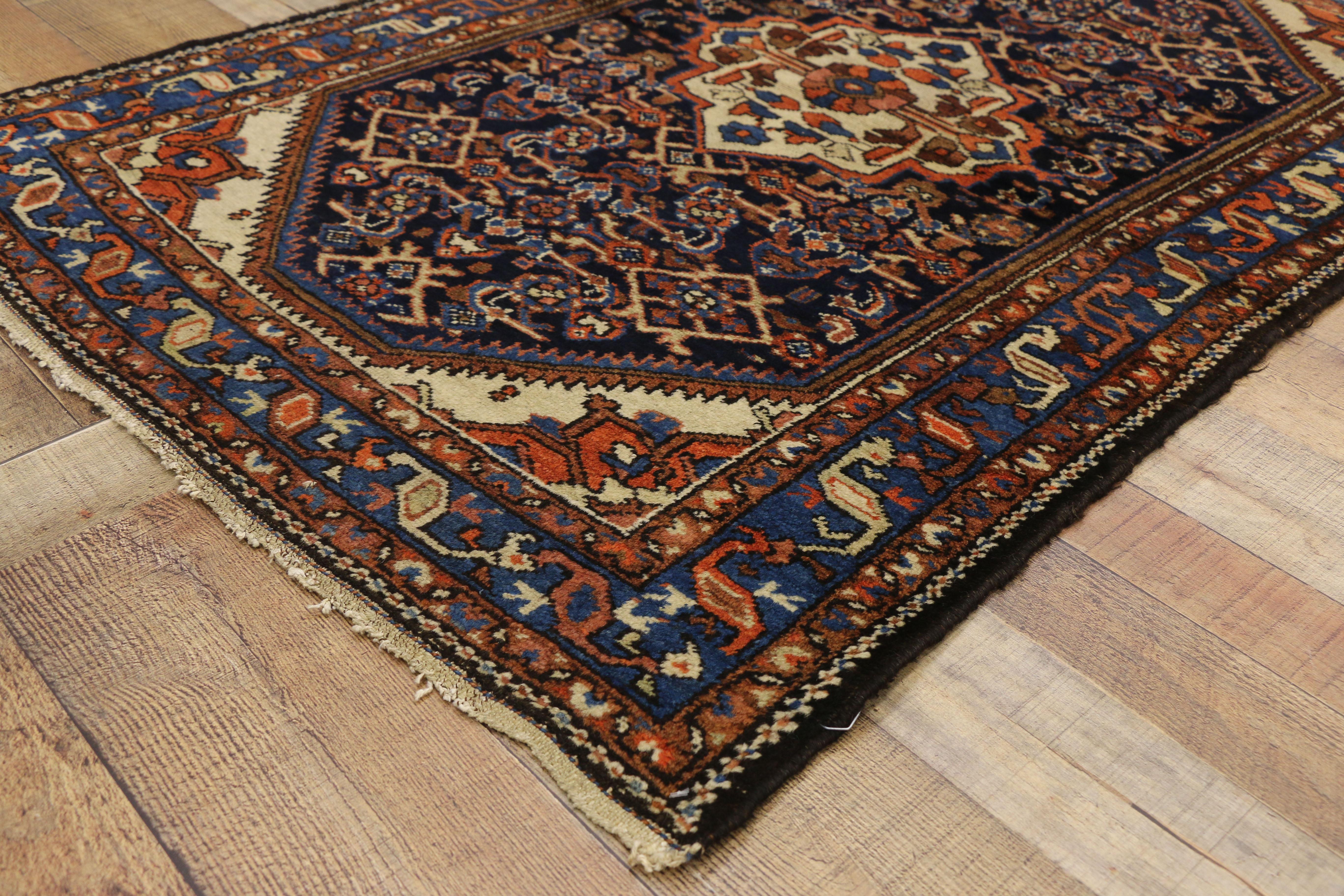 20th Century Antique Persian Bakhtiari Rug for Kitchen, Bathroom, Foyer or Entry Rug For Sale