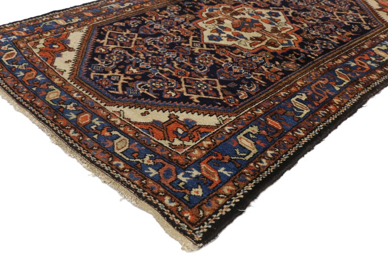 Antique Persian Bakhtiari Rug for Kitchen, Bathroom, Foyer or Entry Rug For Sale at 1stdibs
