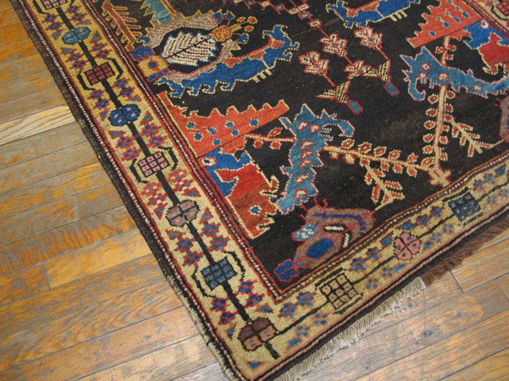 Hand-Knotted 19th Century Persian Bakhtiari - Lur Carpet ( 3'9