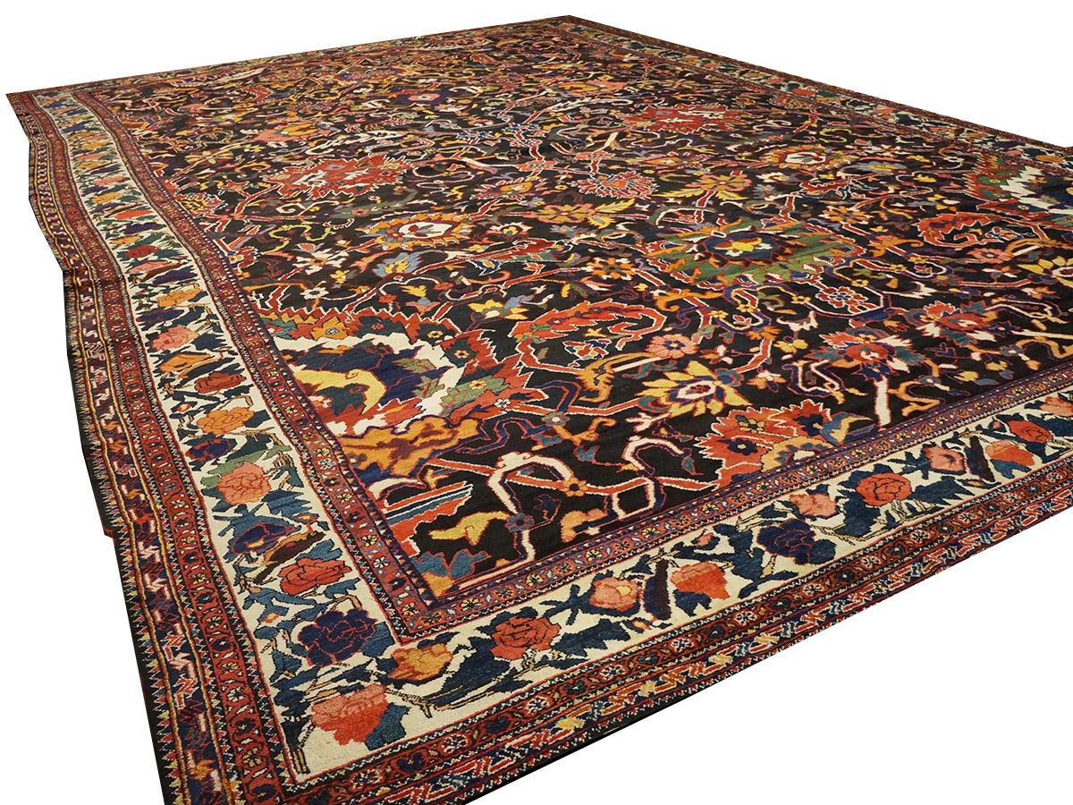 Hand-Knotted Early 20th Century Persian Bakhtiari Carpet ( 16' x 23' - 487 x 702 ) For Sale