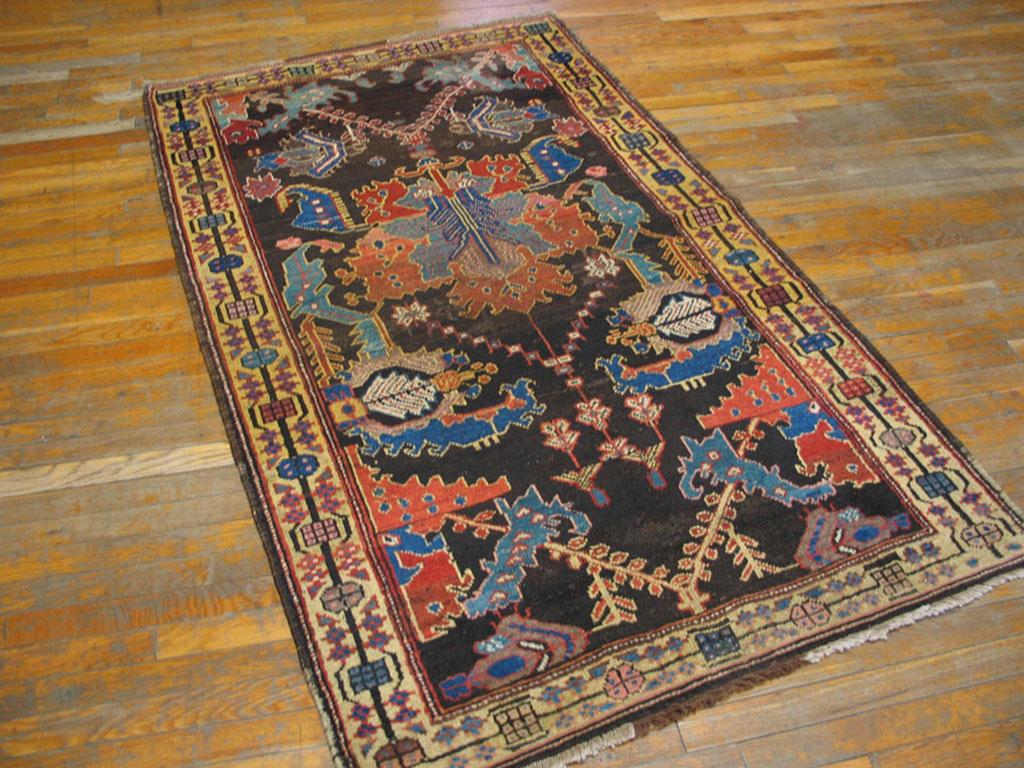 19th Century Persian Bakhtiari - Lur Carpet ( 3'9