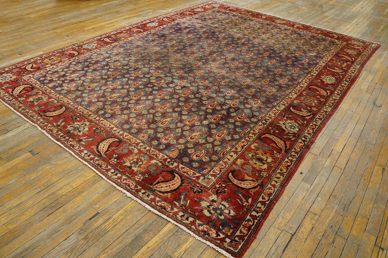 Hand-Knotted Antique Persian Bakhtiari Rug 8' 8
