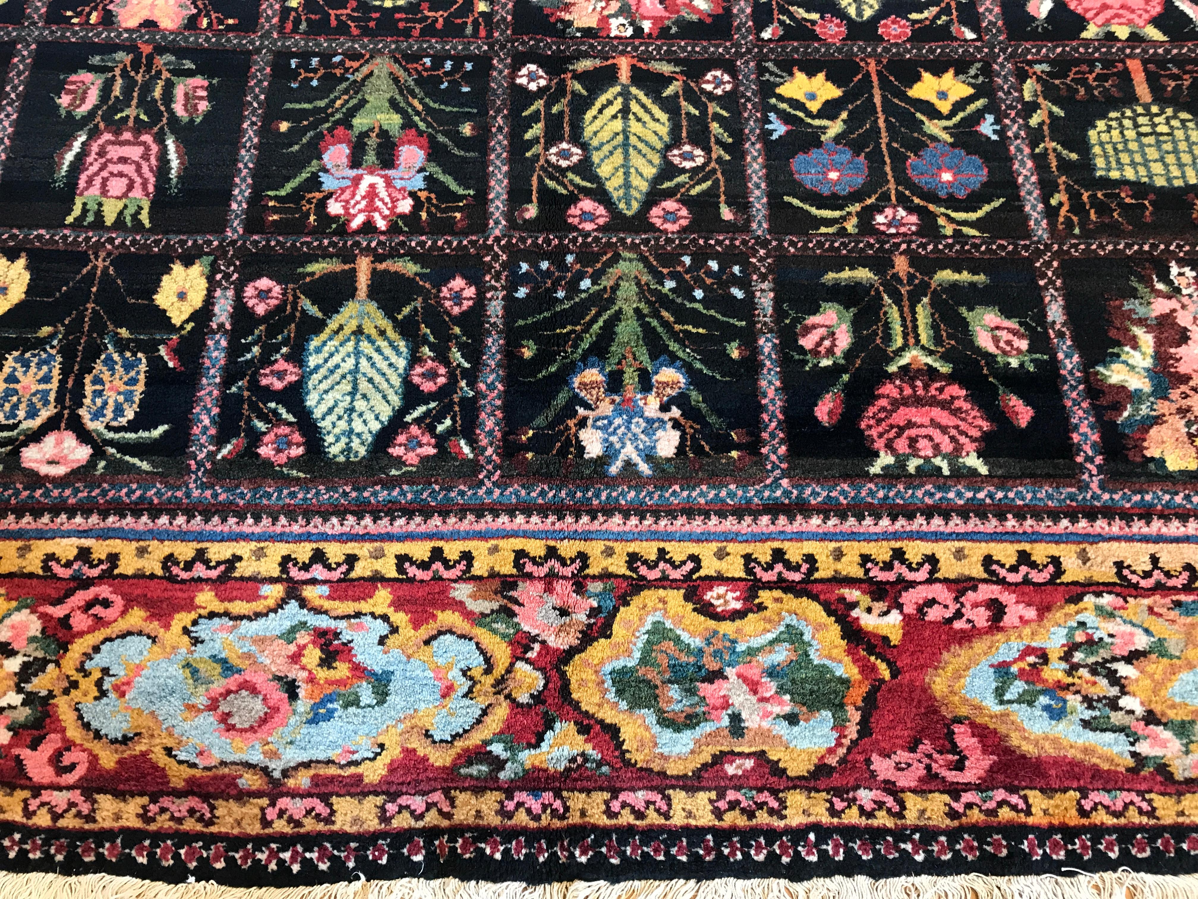 Wool Antique Persian Bakhtiari Rug For Sale