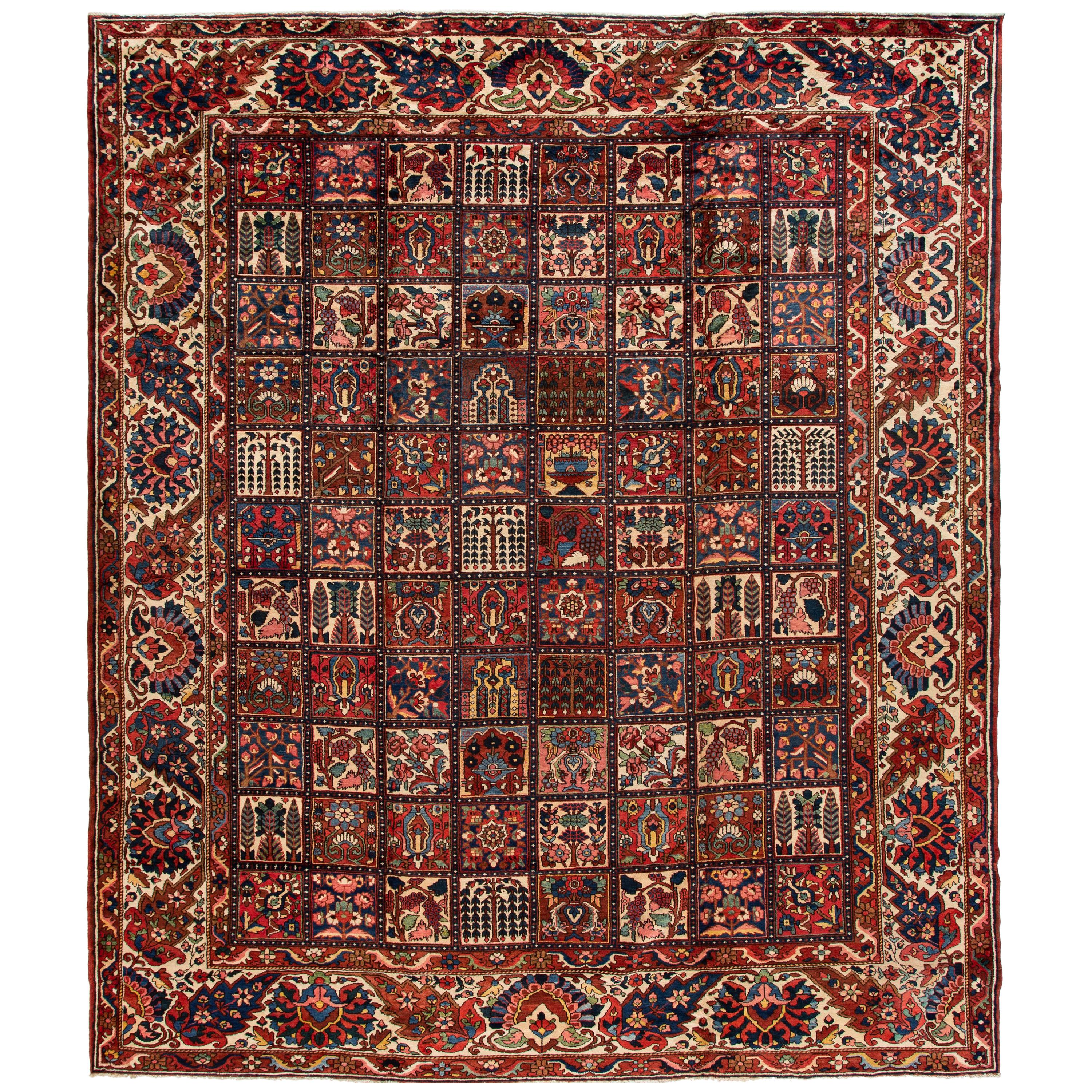 Antique Persian Bakhtiari Rug For Sale at 1stDibs