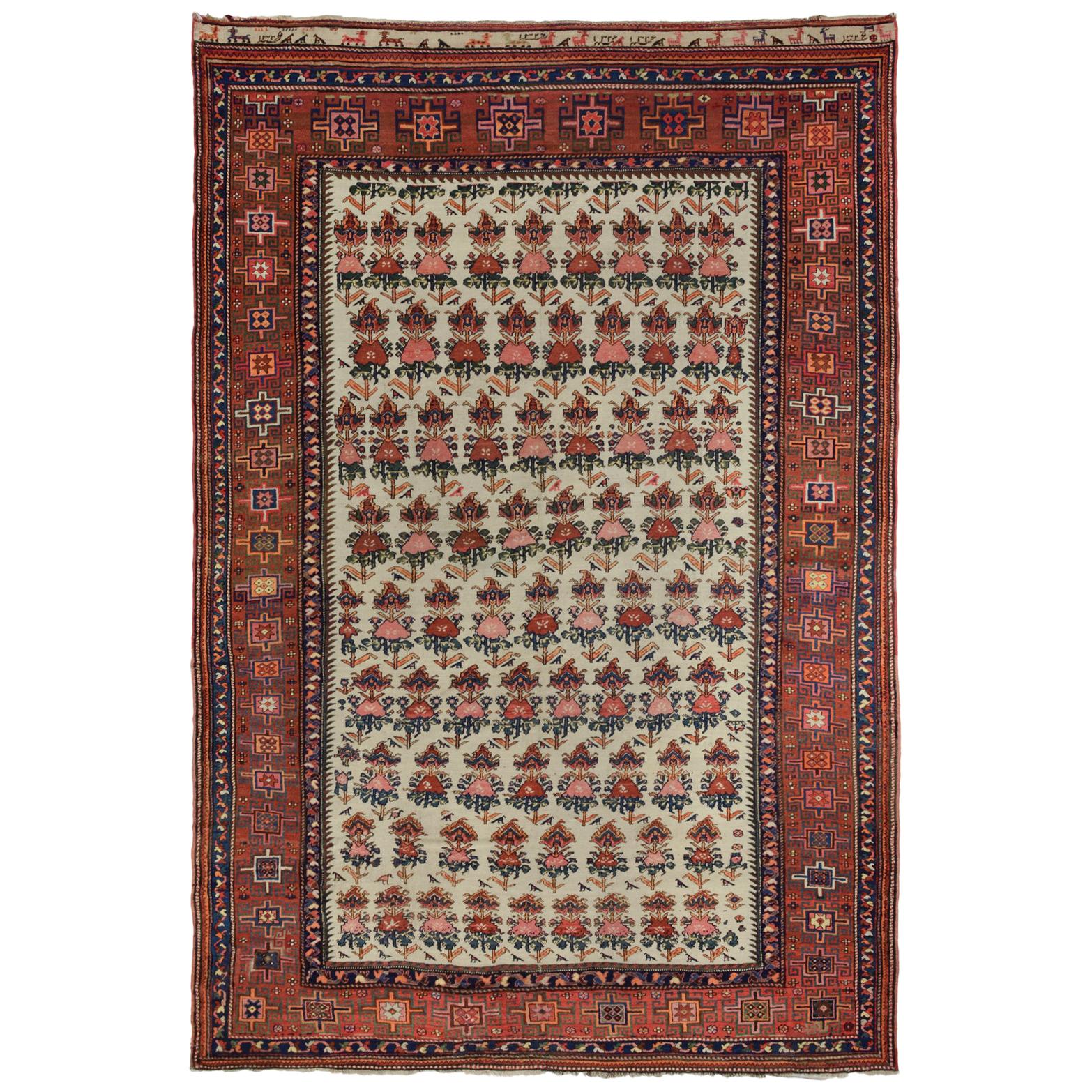 Antique Persian Bakhtiari Rug For Sale