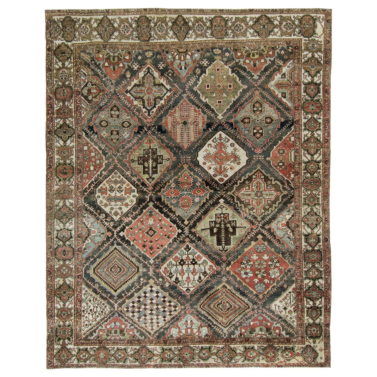 Antique Persian Bakhtiari Rug For Sale