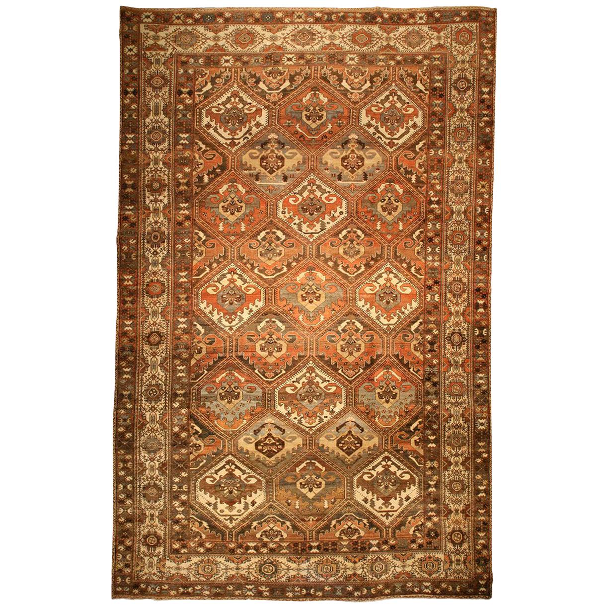 Authentique tapis persan Bakhtiari en laine fait main