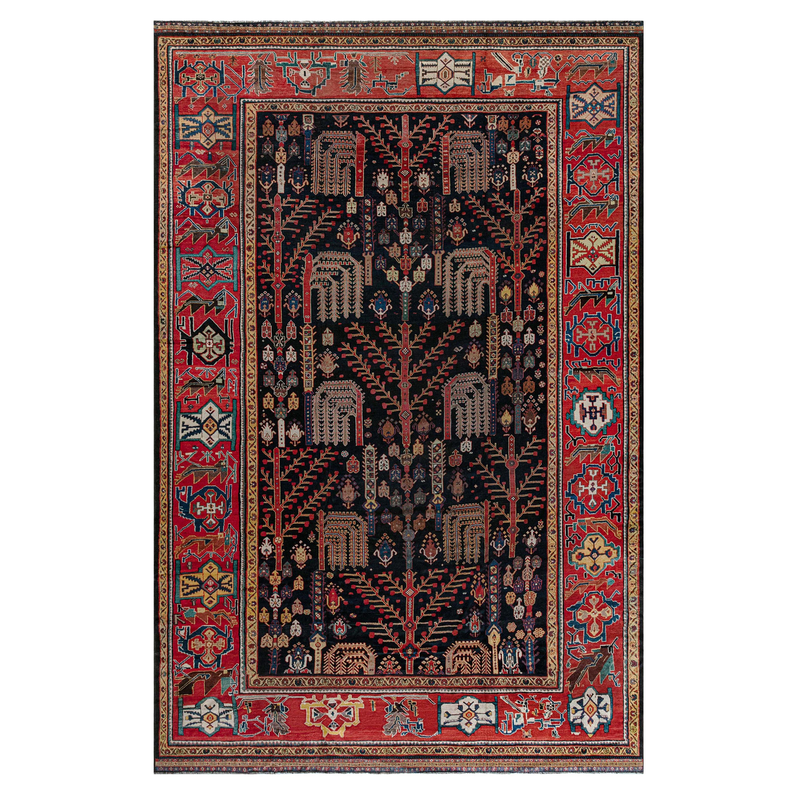 Authentic Persian Bakhtiari Handmade Wool Rug For Sale at 1stDibs