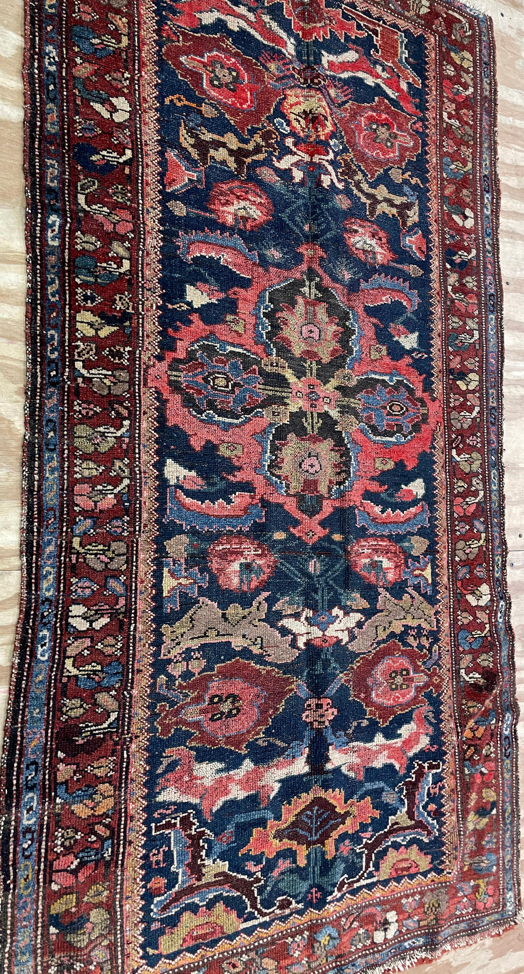 Tribal Antique Persian Bakhtiari Rug, Most Attractive Design   For Sale