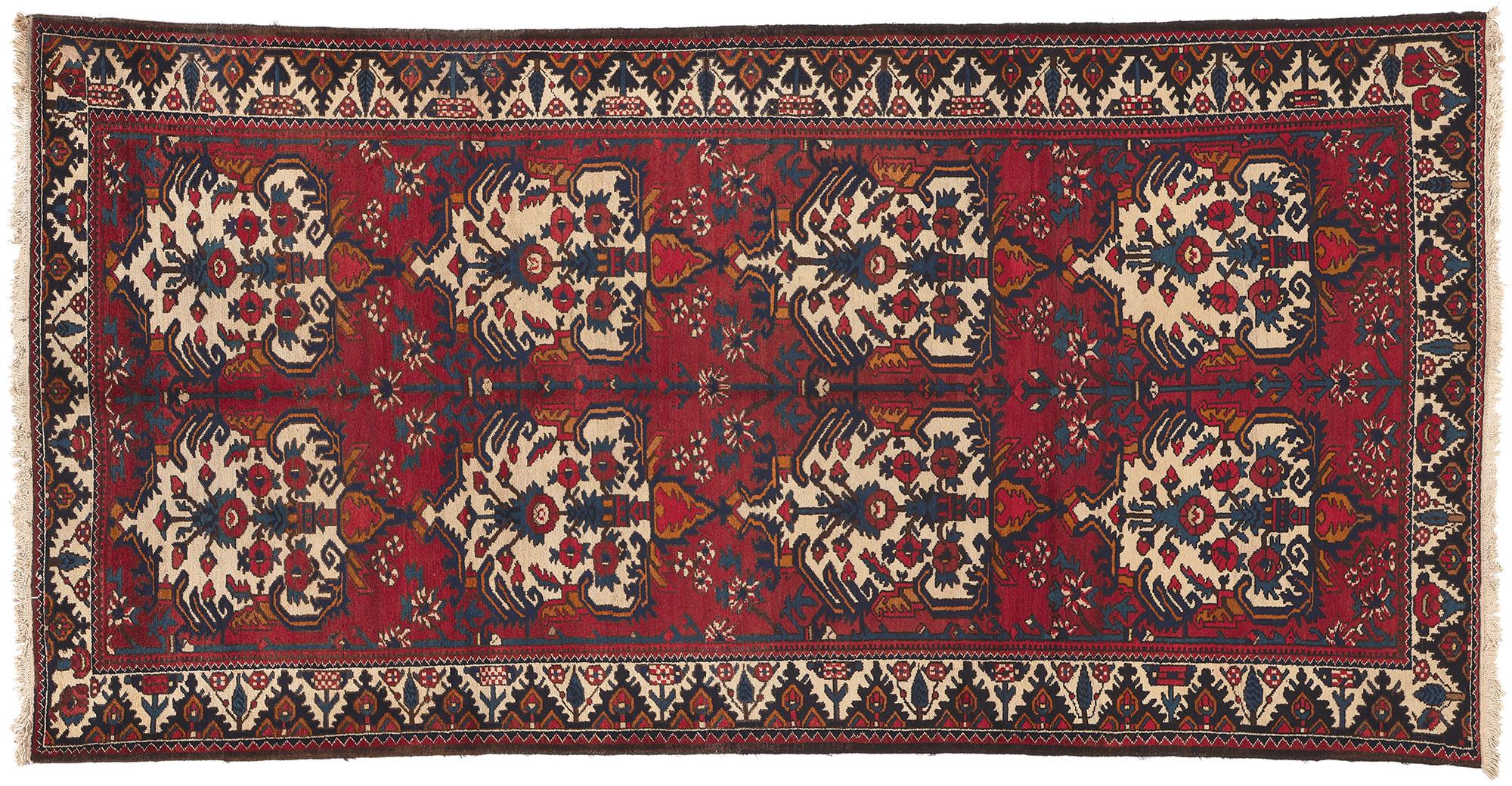 Antique Persian Bakhtiari Rug, Timeless Appeal Meets Patriotic Flair For Sale 3