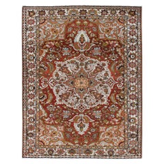 Antique Persian Bakhtiari Rug with Classic Ornate Central Medallion Design