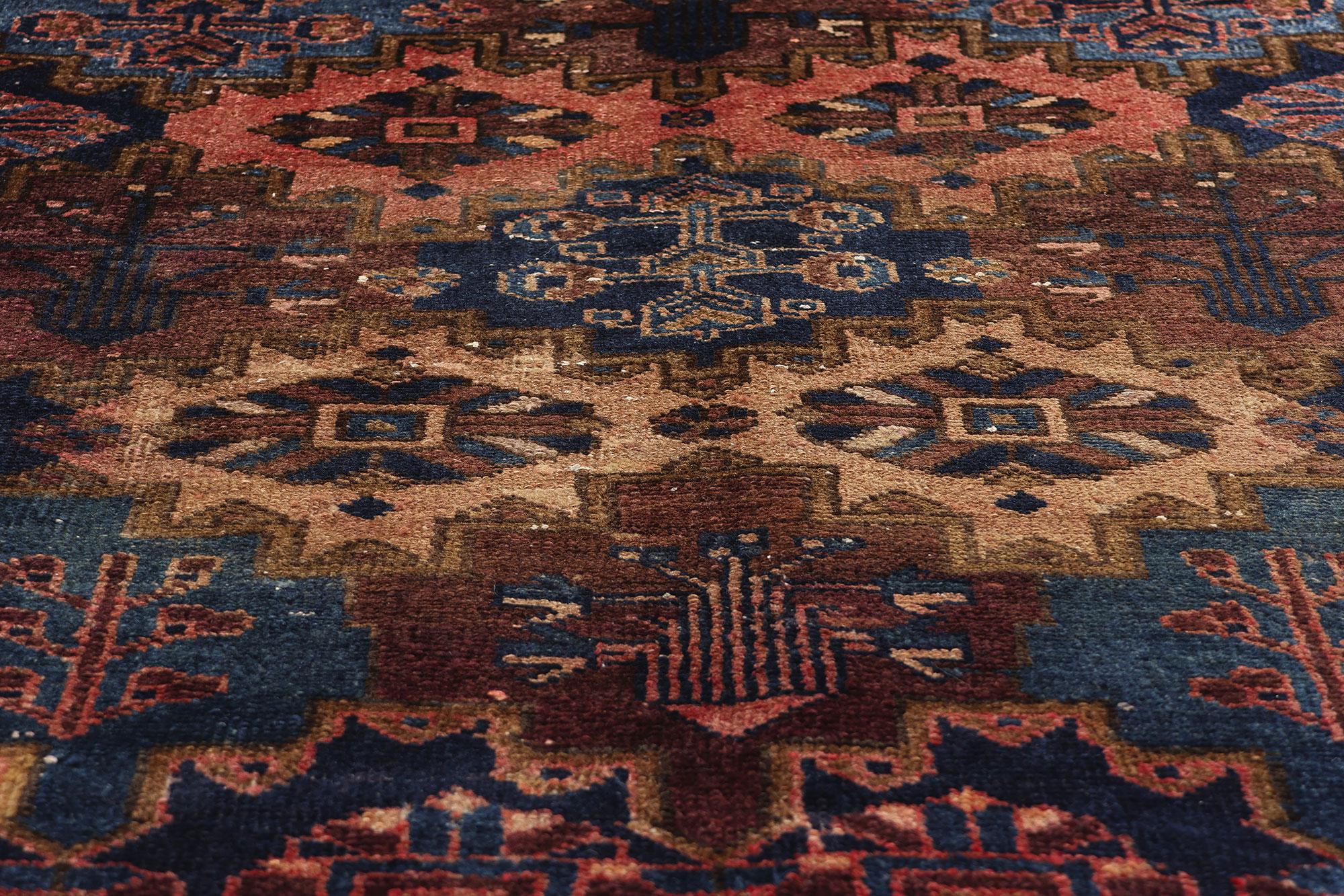 20th Century Antique Persian Bakhtiari Rug with Early Victorian Style For Sale