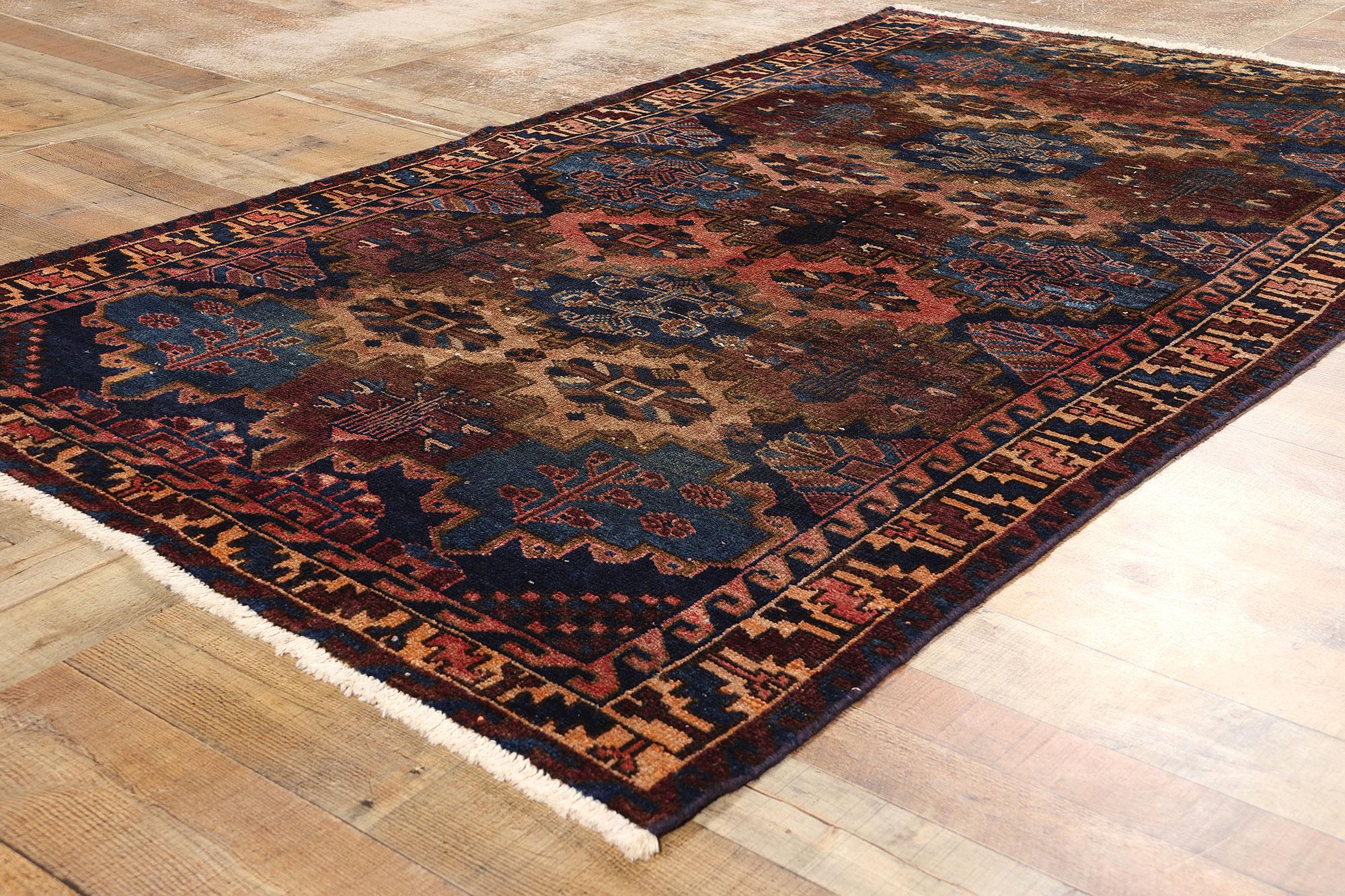 Antique Persian Bakhtiari Rug with Early Victorian Style For Sale 1