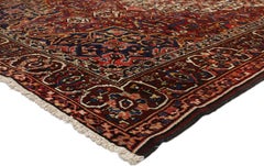 1910's Persian Bakhtiari Carpet with English Country Style Manor House